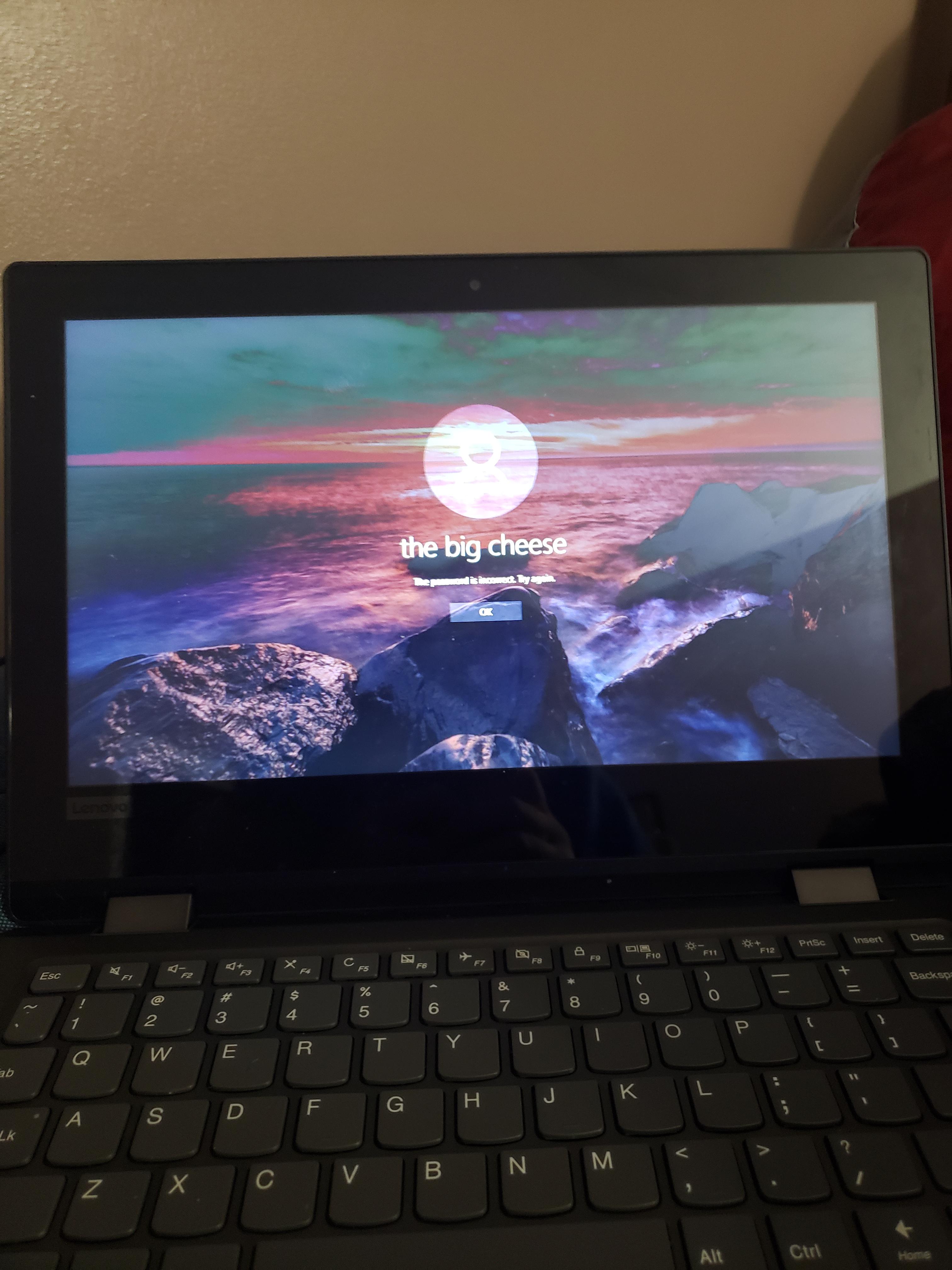 Locked out the password to my lenovo flex 11 was wondering