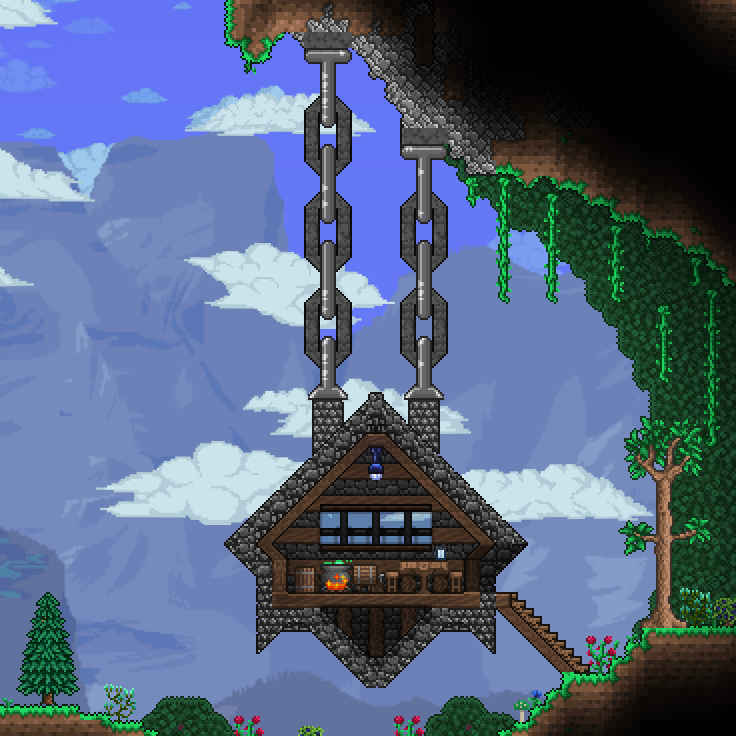 House Hanging in Chains Terraria