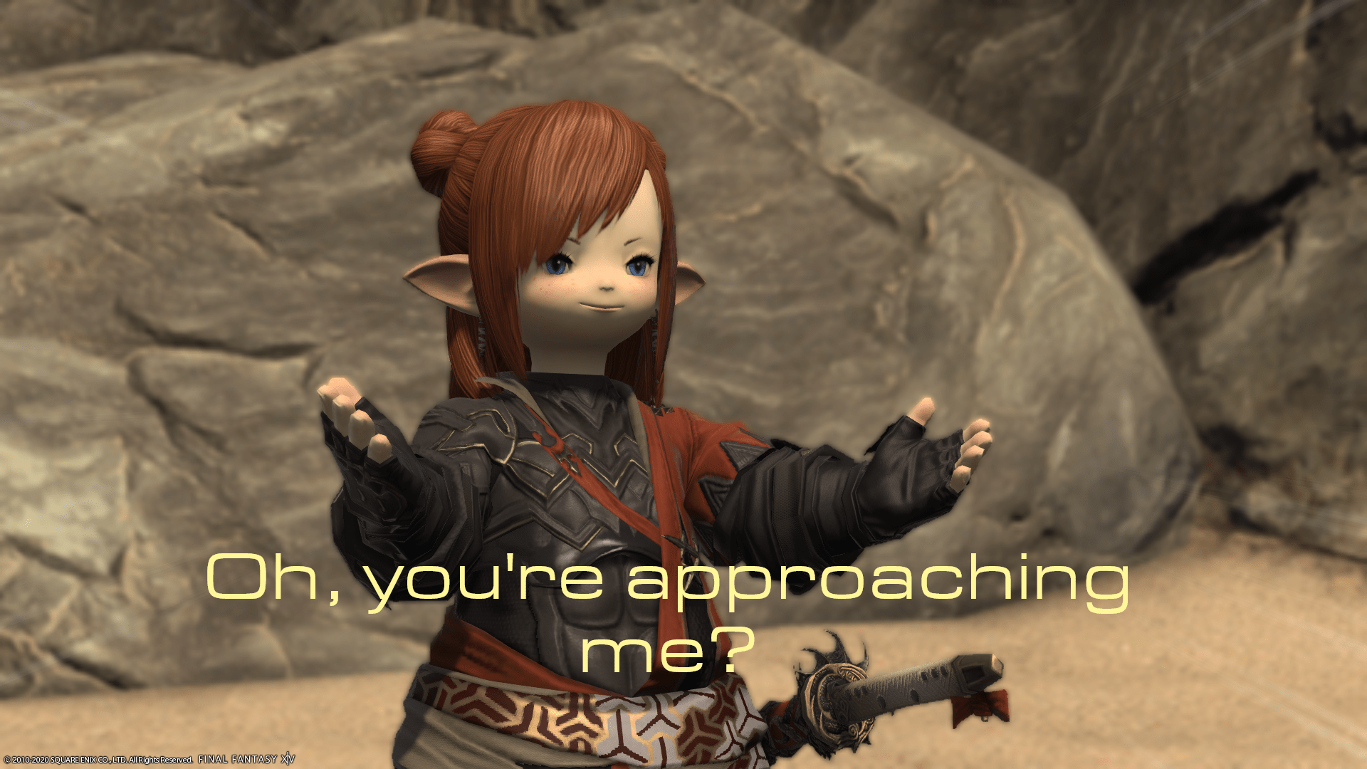 I can't pat your head without getting closer. r/ffxiv