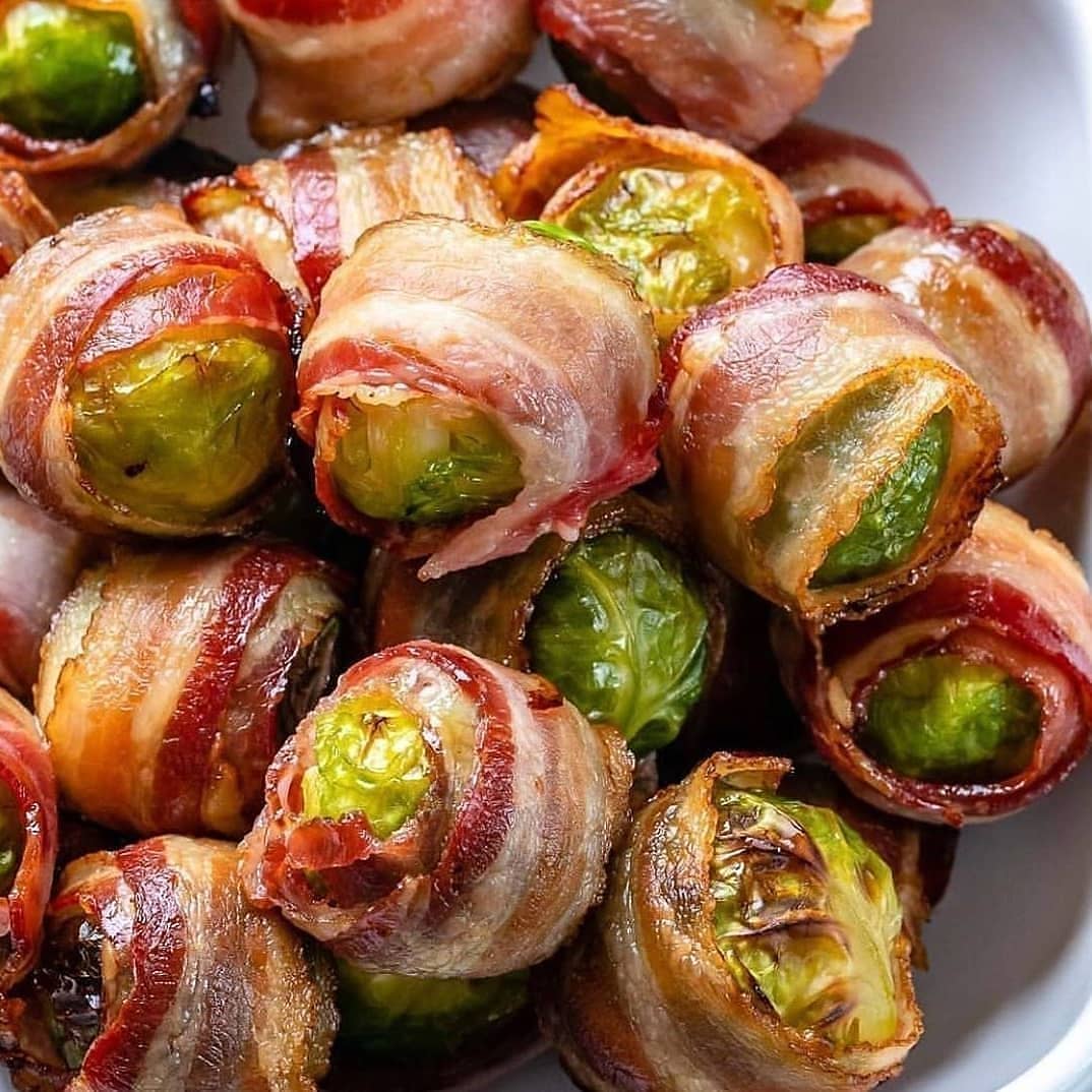 Bacon Wrapped Brussels Sprouts😳⁠ r/Ketodietbeginners