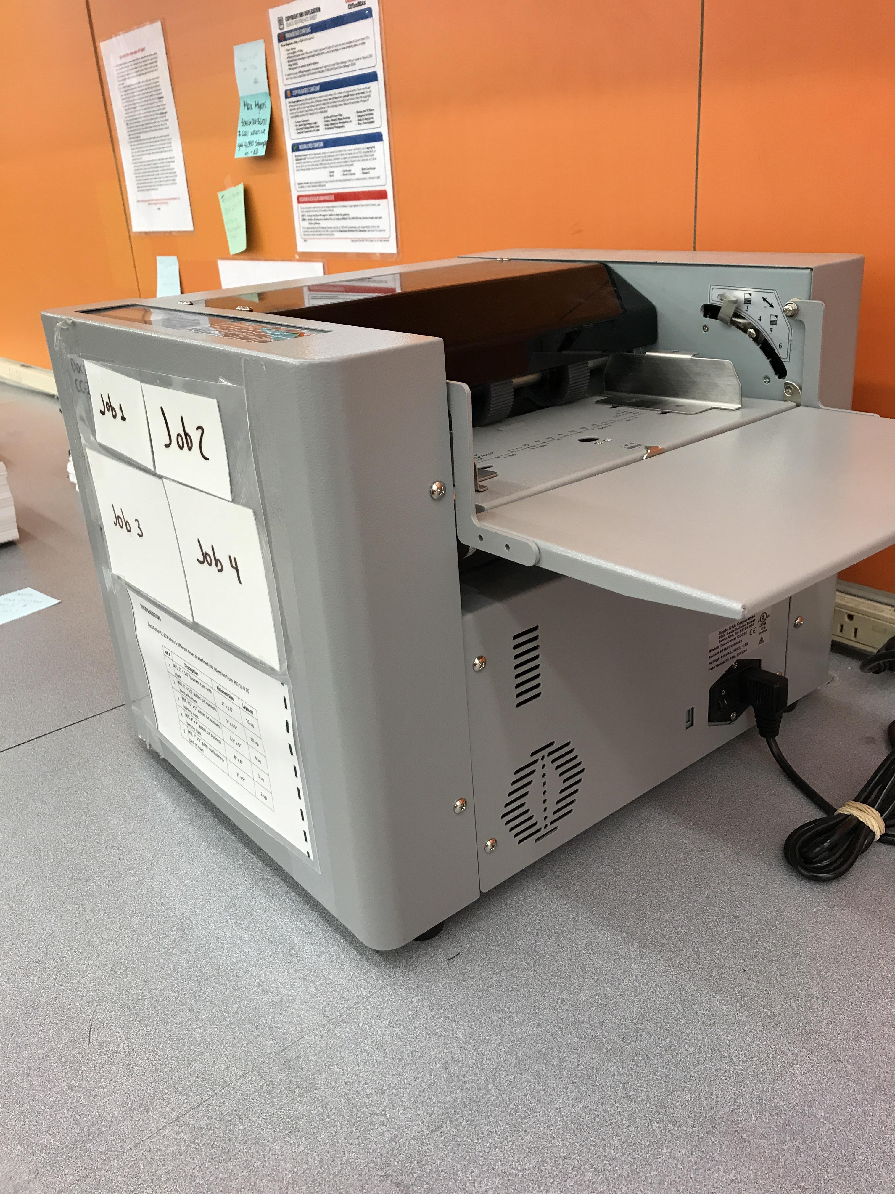 Any idea how to program this card cutter to cut two 5x7 from a page?? I