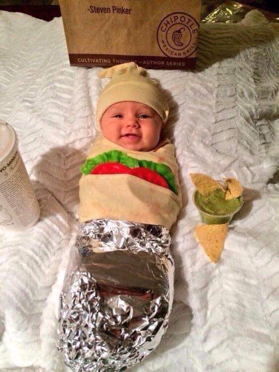 This taco baby costume. r/aww