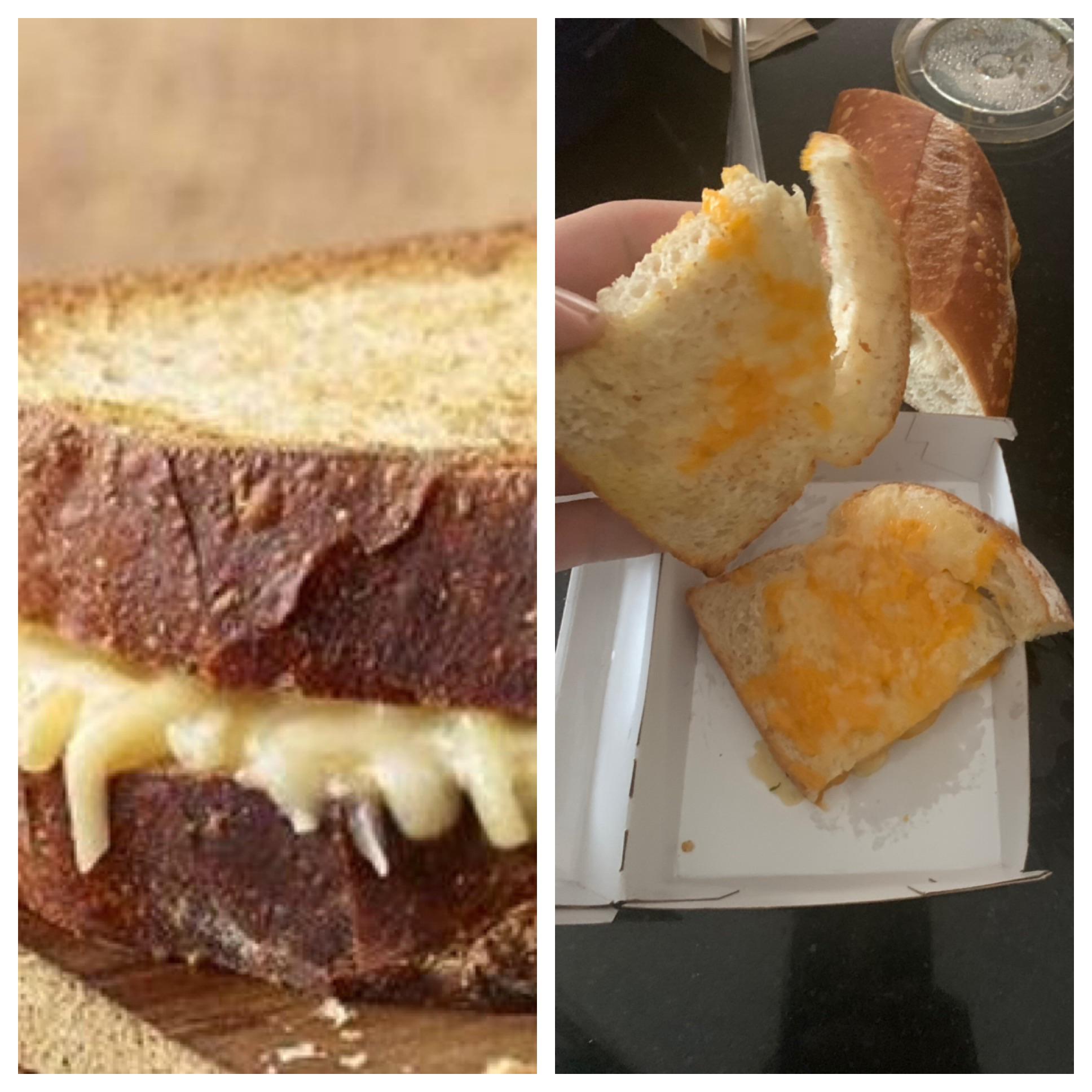 A Panera Bread 4 Cheese Grilled Cheese r/ExpectationVsReality