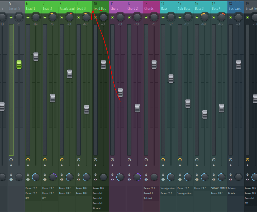 How do I insert a new mixer channel in my mixer? Instead of manually