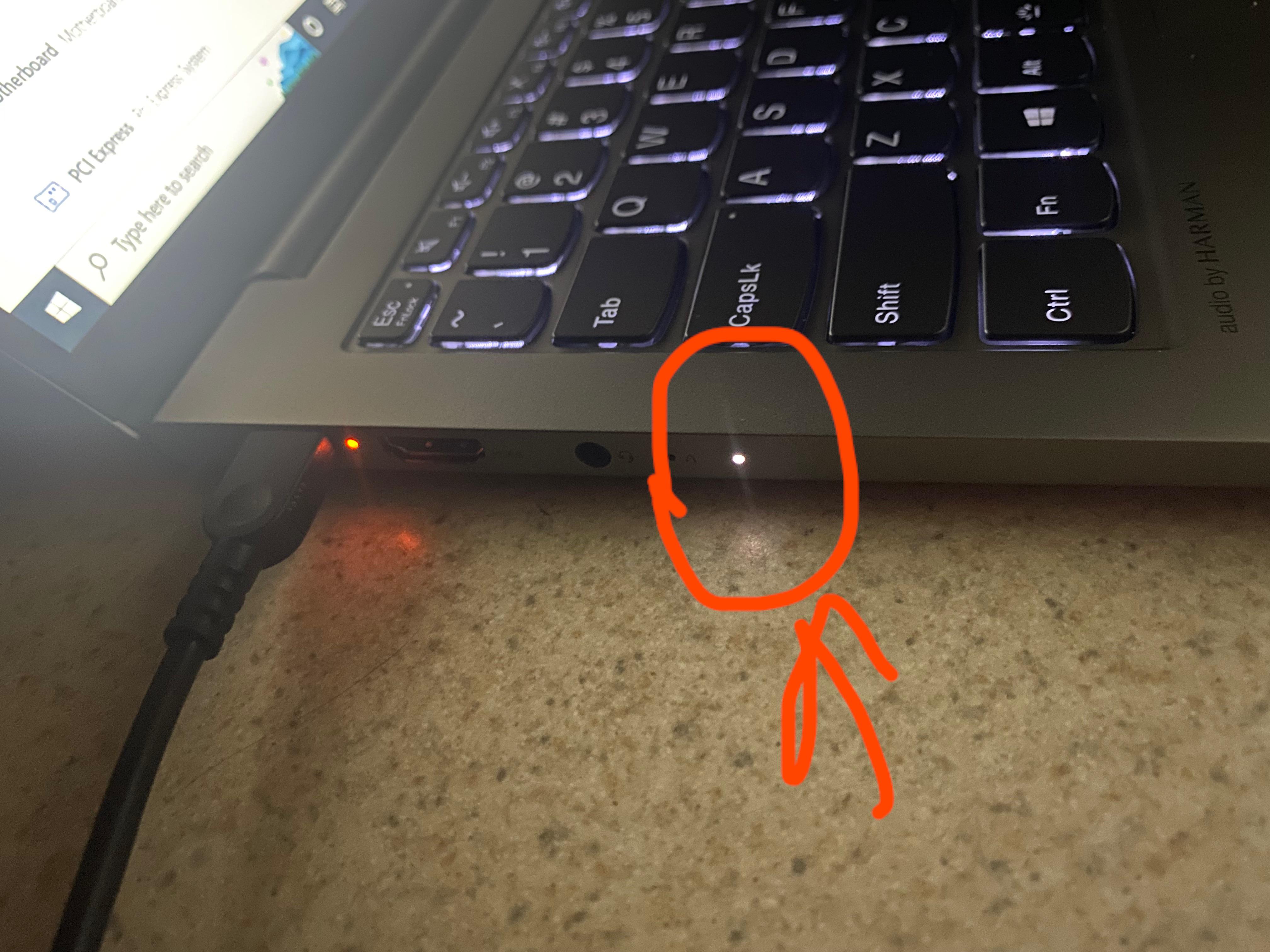 What does this led indicates? It’s a Lenovo Thinkbook 13s Gen 2 ITL r