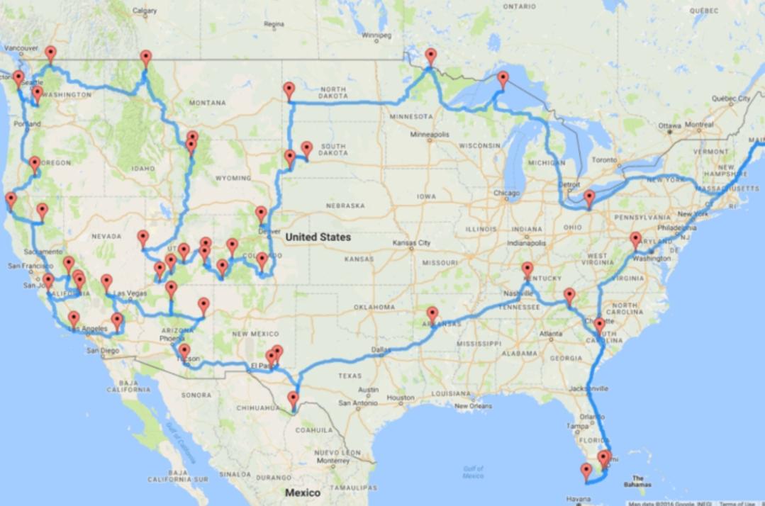 Road Trip Mapping Tool r/roadtrip