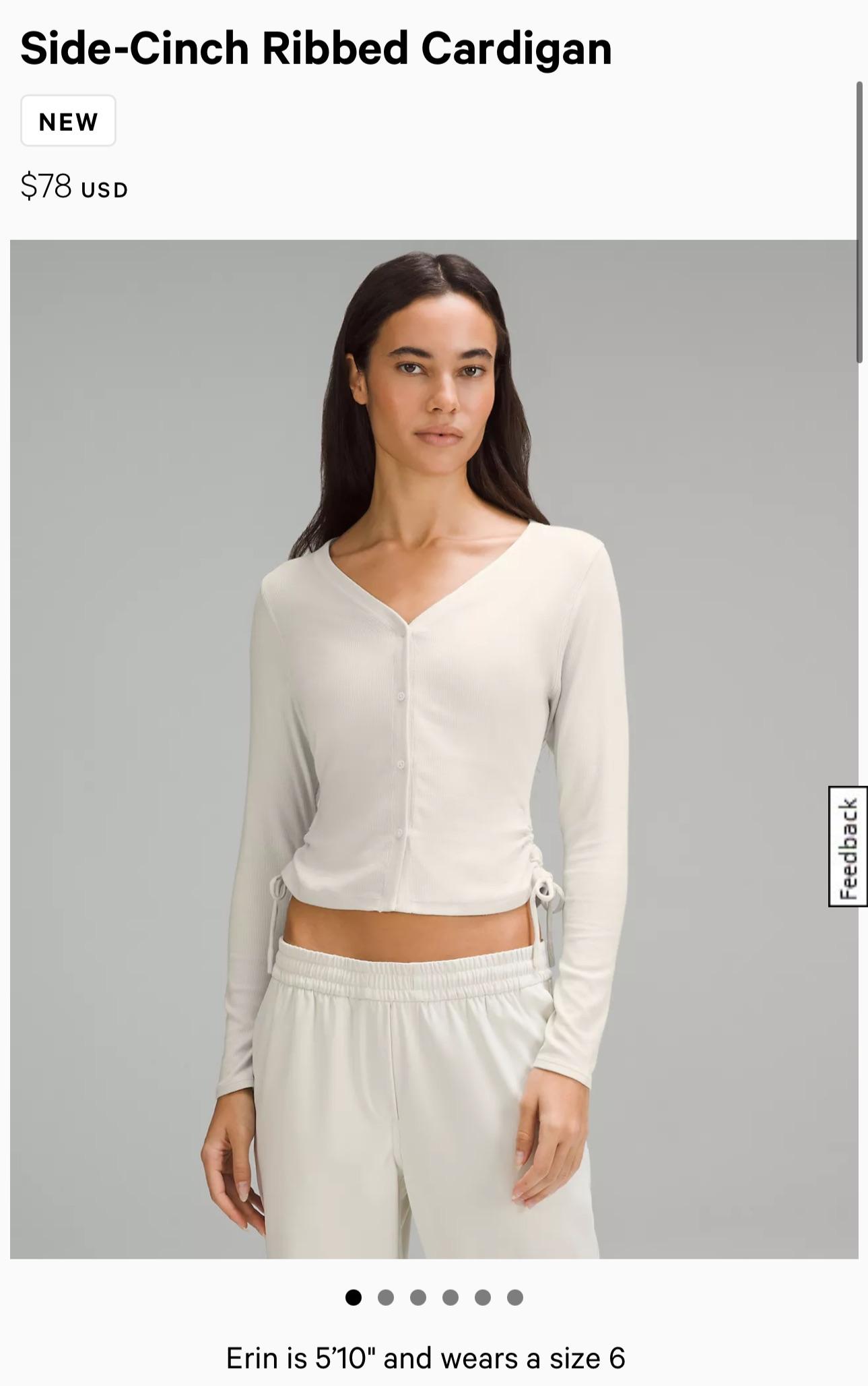 Anyone have pics of side cinch cardigan? r/lululemon