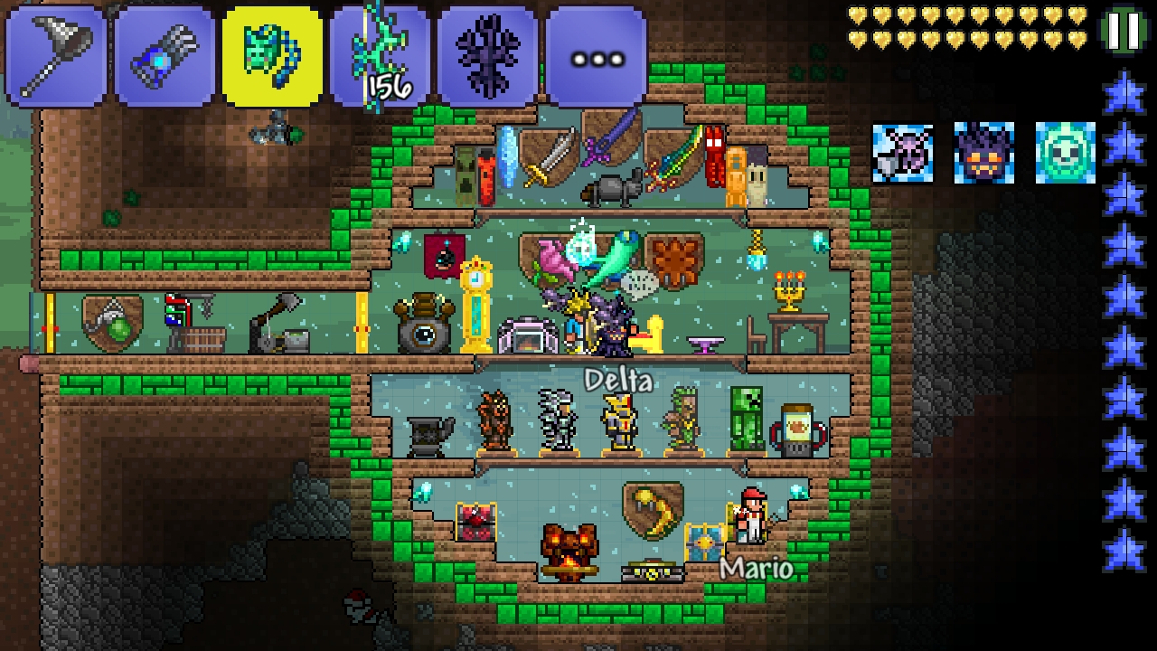 Used a holy hand grenade to make the hole 😬 Terraria