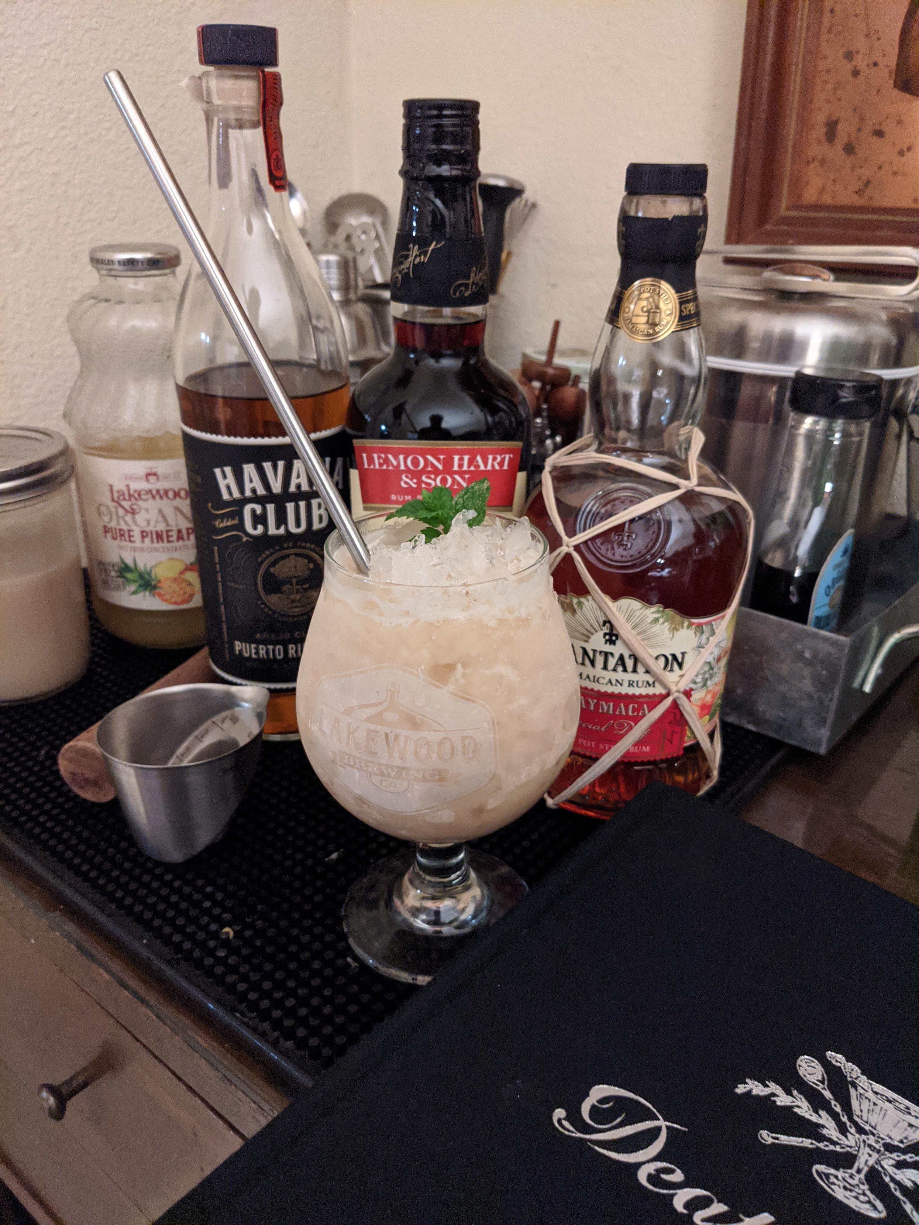 The Death & Co. Piña Colada is fantastic. A few brand subs were