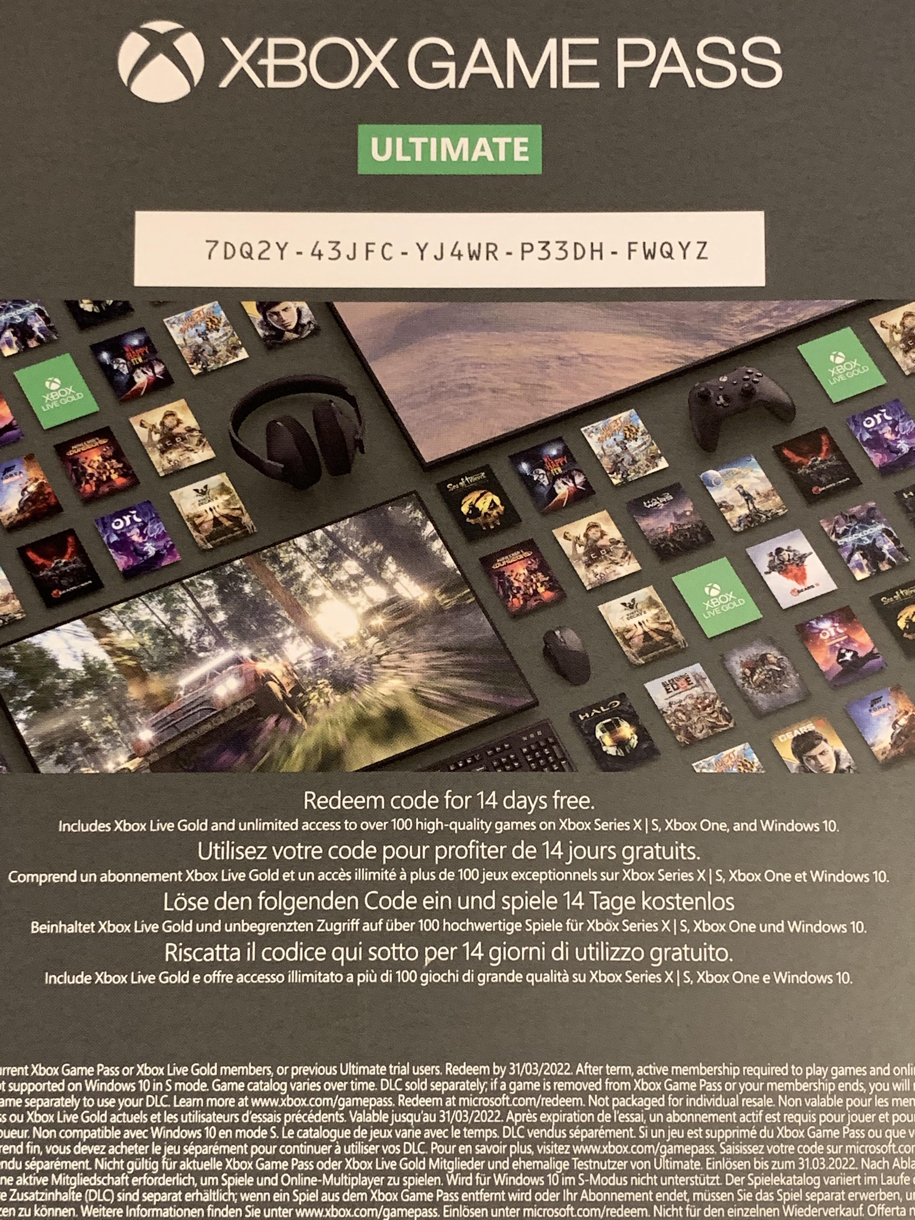 Got this Game Pass Ultimate free trial with the new controller I bought