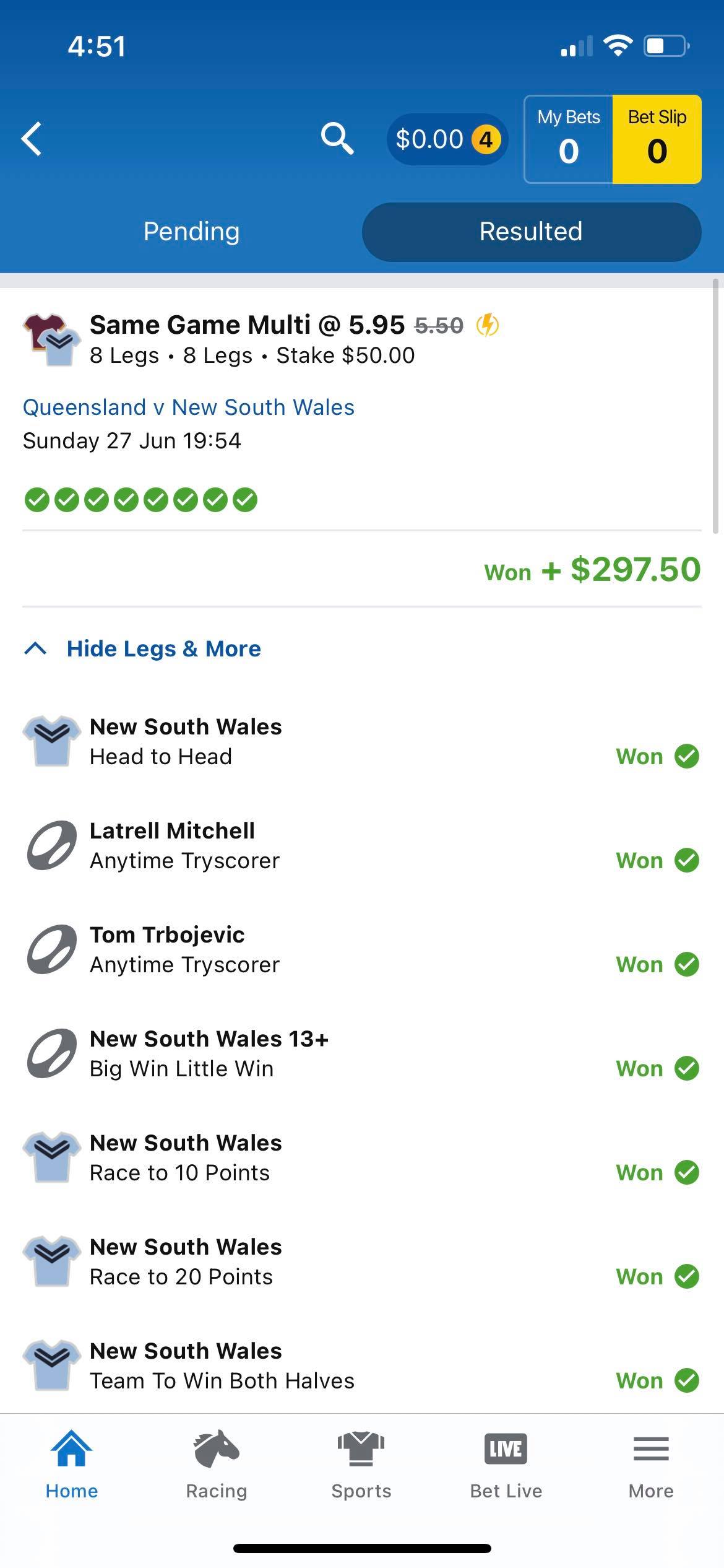 Same game multi r/sportsbet