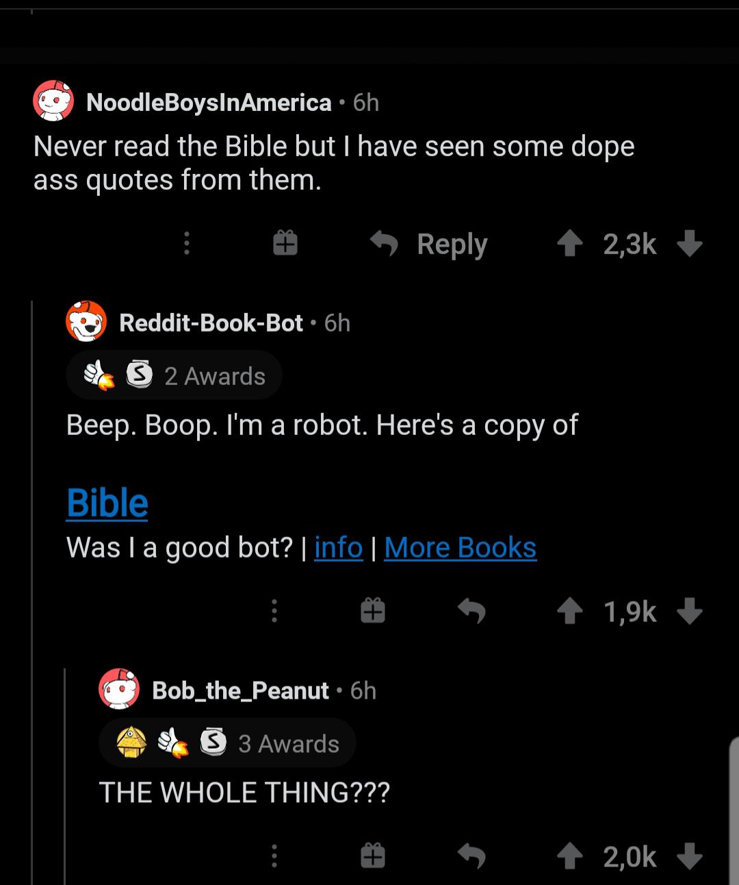 I love the Reddit bots r/memes