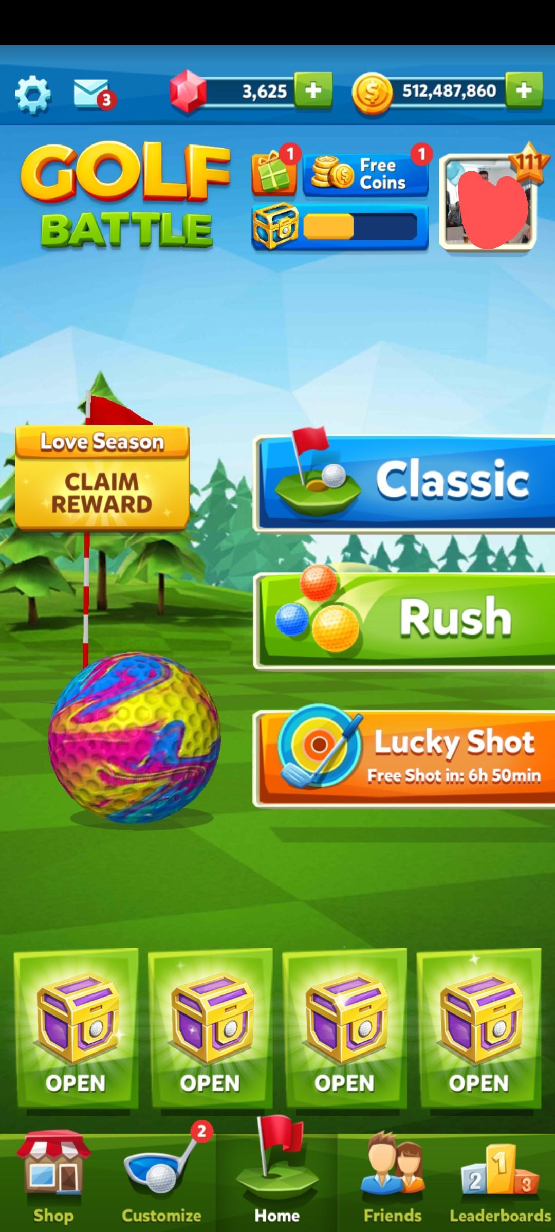 Took about 1 month to finally get 4 pro chests r/GolfBattle