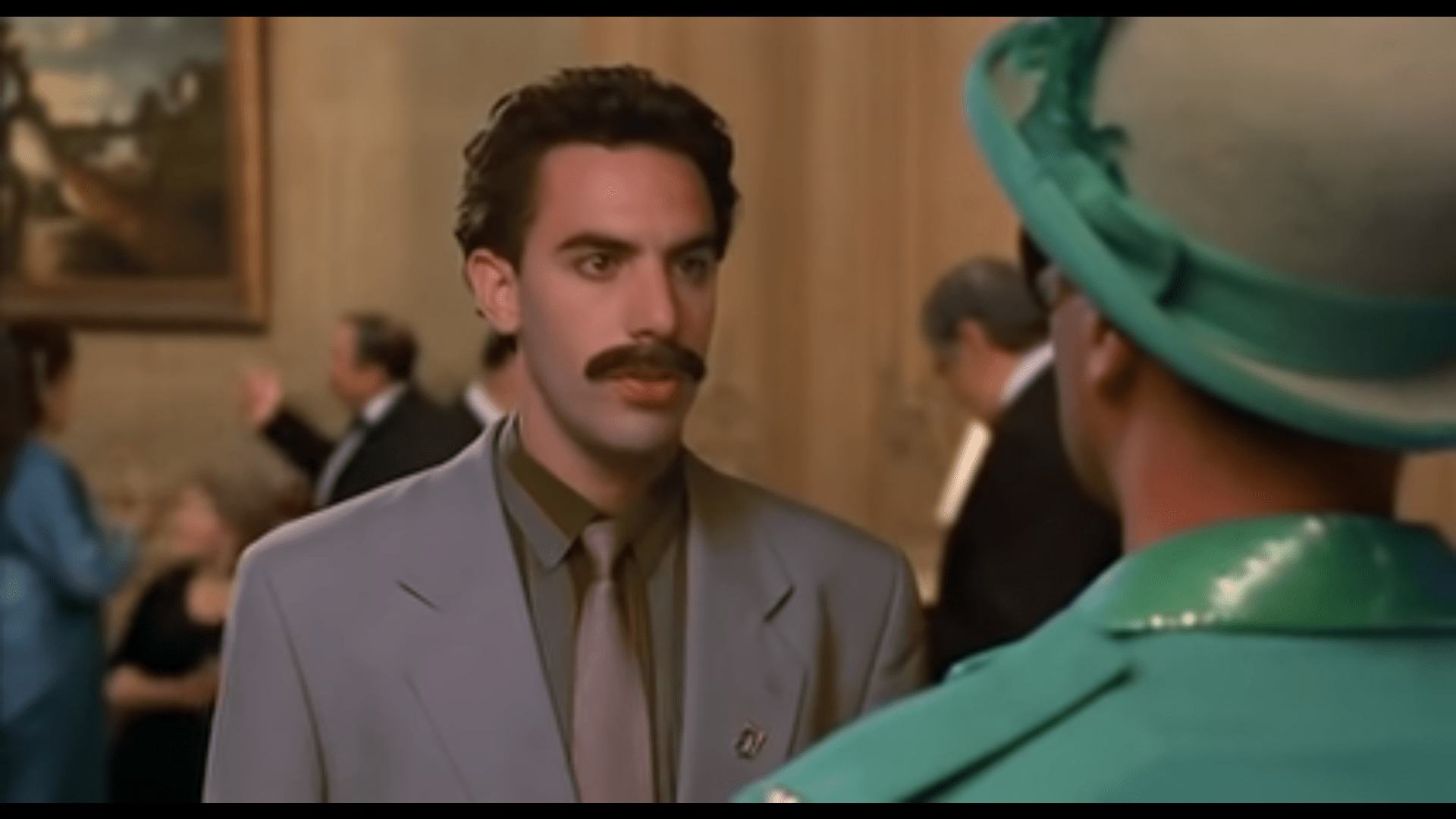 In "Ali G Indahouse" (2002) Sacha Baron Cohen's double during Borat