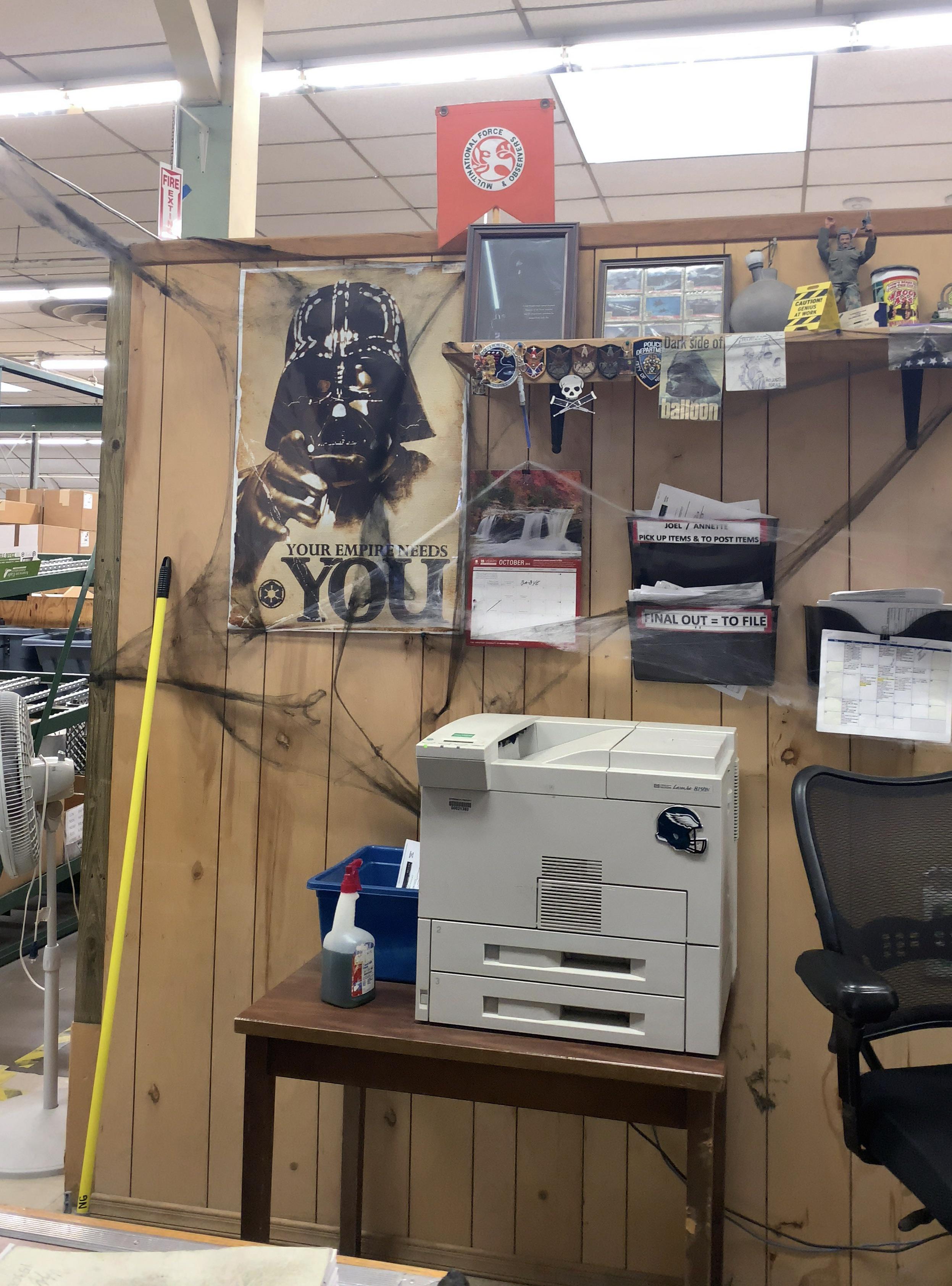 The supply office doubles as a recruiting center for our glorious