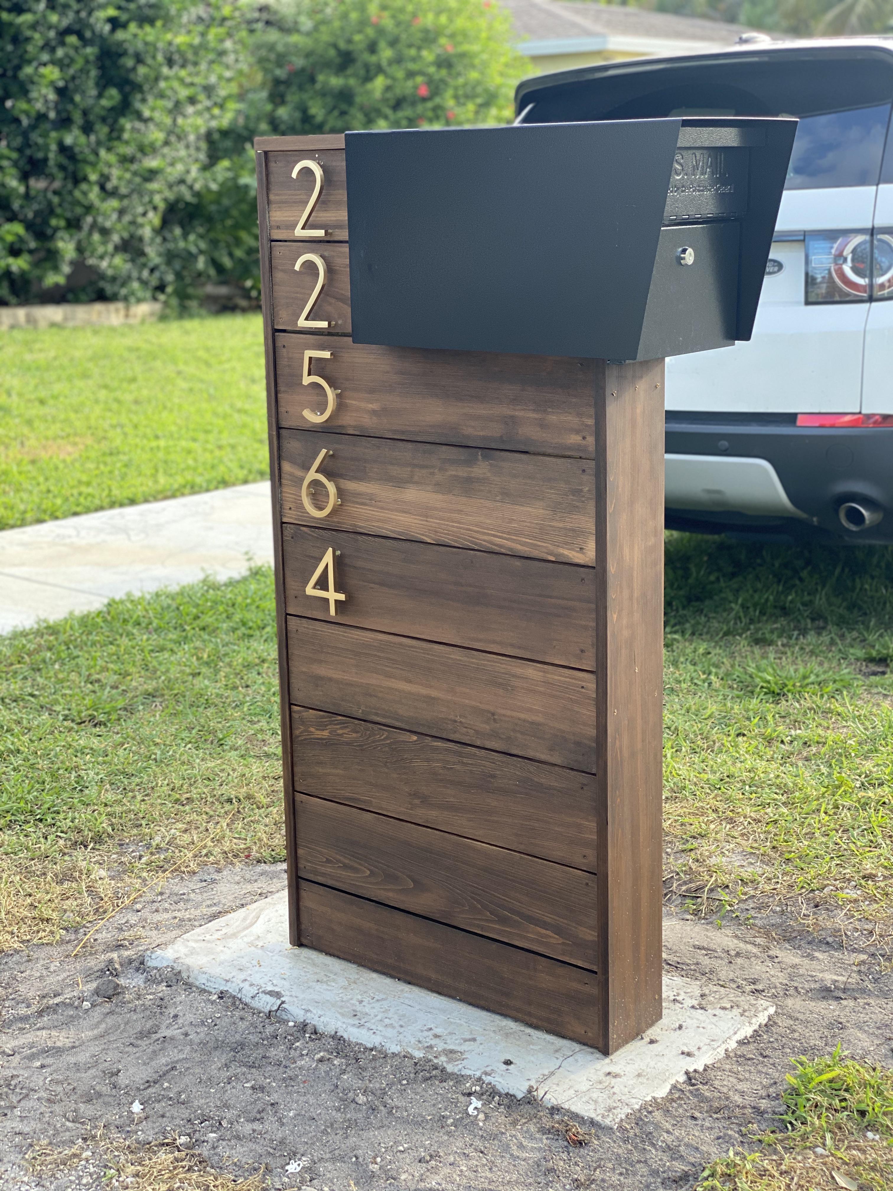 I tried to do a midcentury mailbox. Not perfect but not bad for a beginner. BeginnerWoodWorking