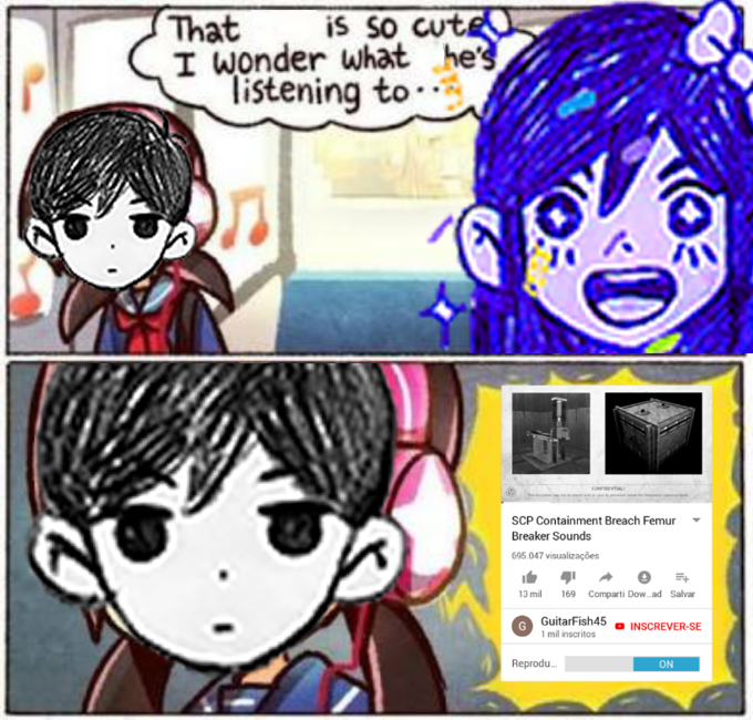 I wonder what he's listening to! r/OMORI