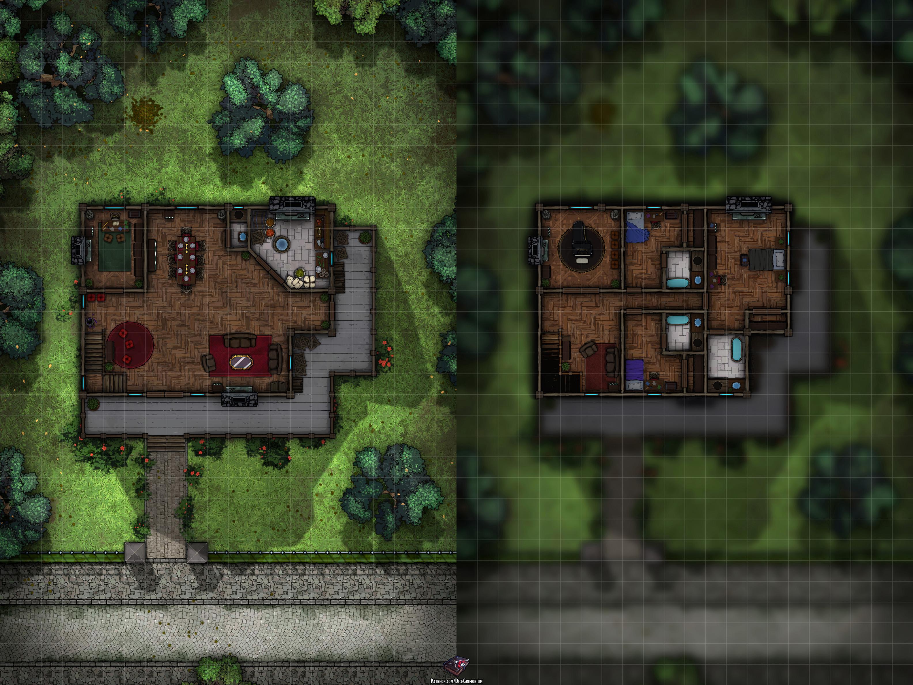 Noble House Battle Map 22x33 r/Roll20