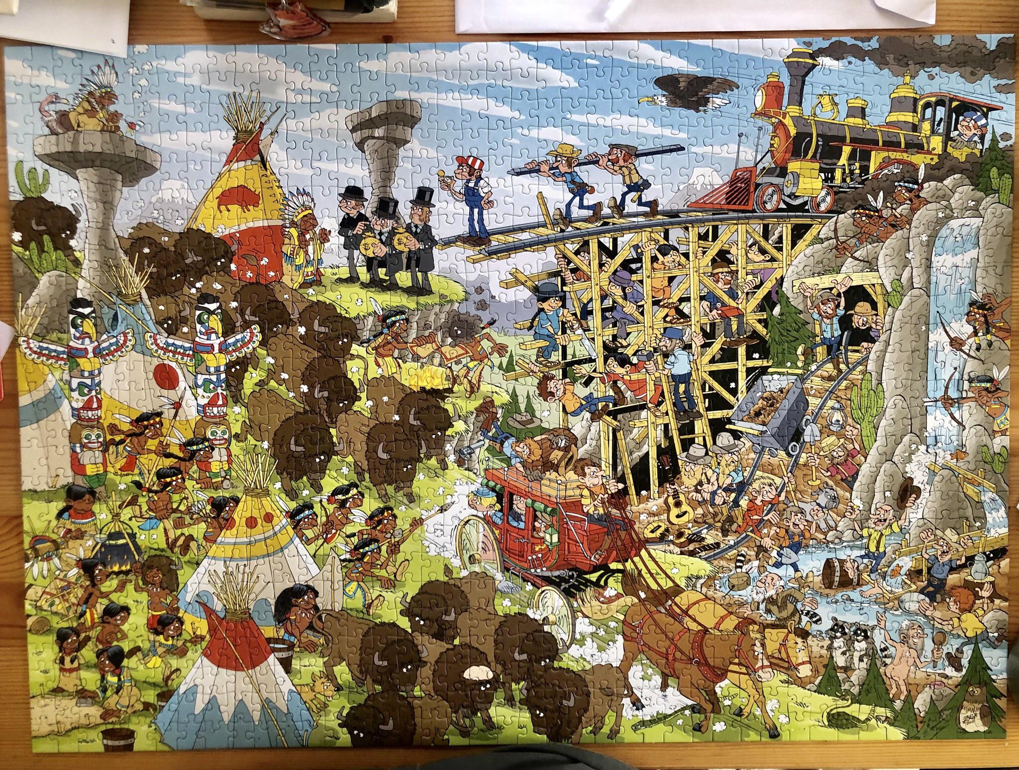 Jumbo Pieces of History The Wild West 1000p r/Jigsawpuzzles