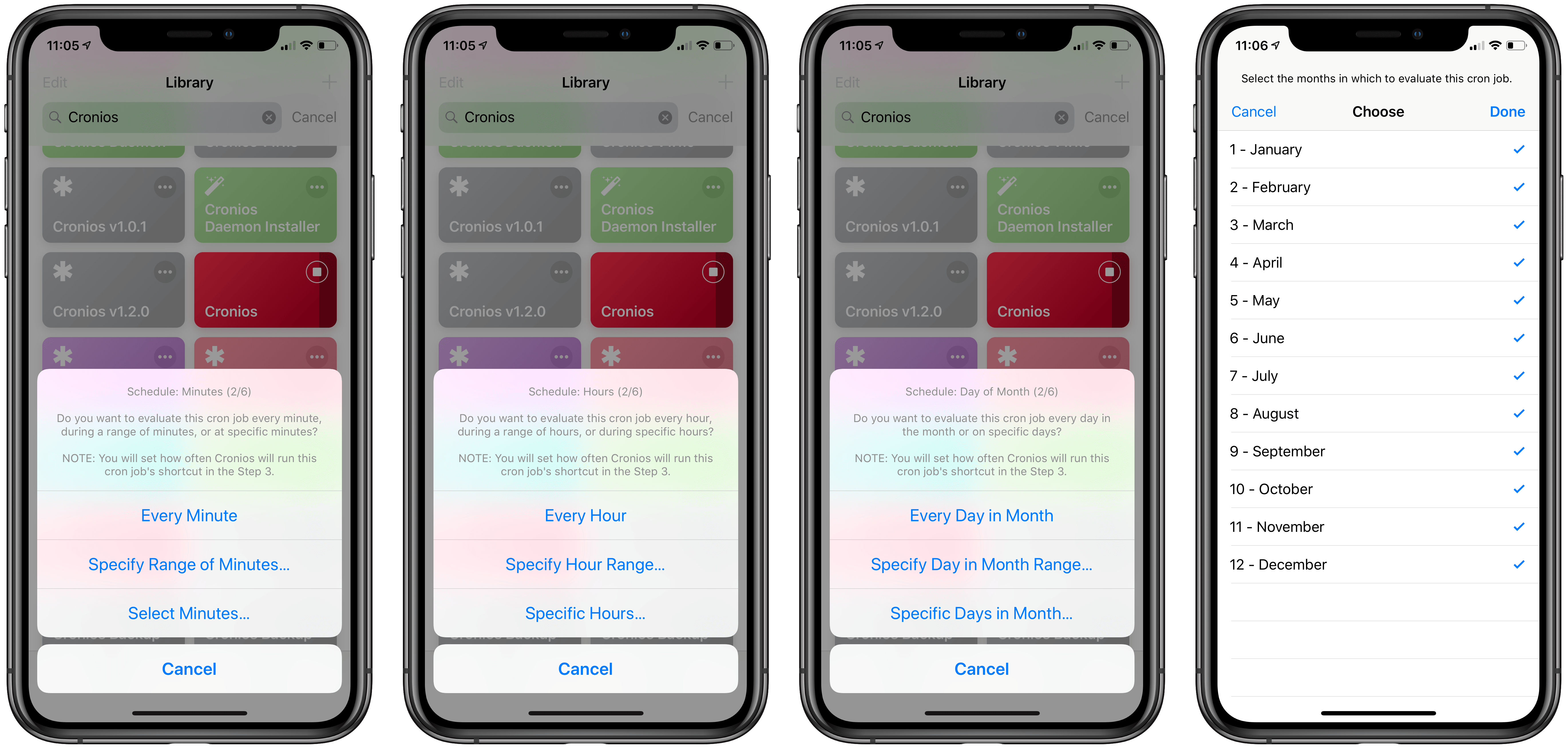 Cronios 1.3.0 with new Cron Job Assistant and Repeat Interval shortcuts