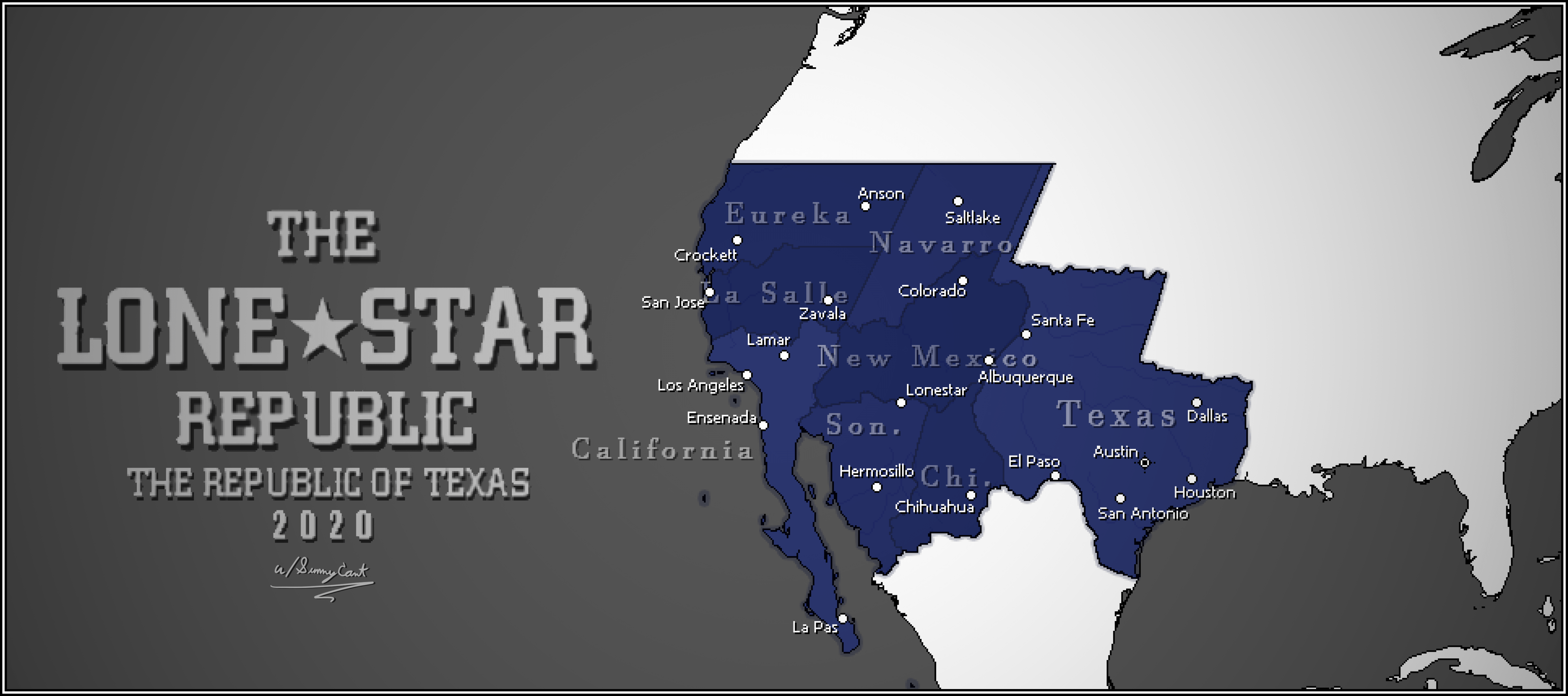 The Lone Star Republic 2020 r/imaginarymaps