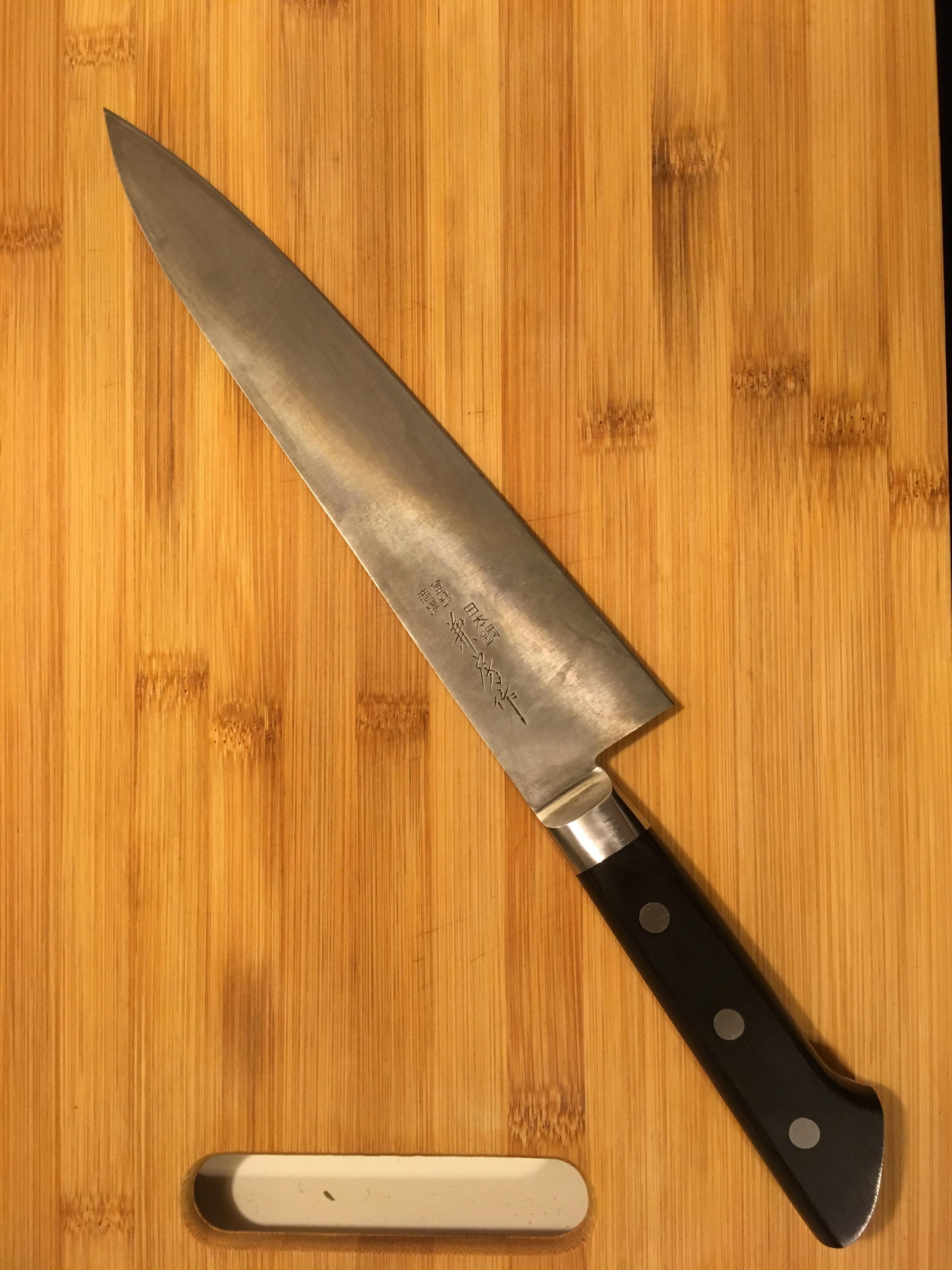 First carbon knife. Fujiwara FKH 210mm r/chefknives