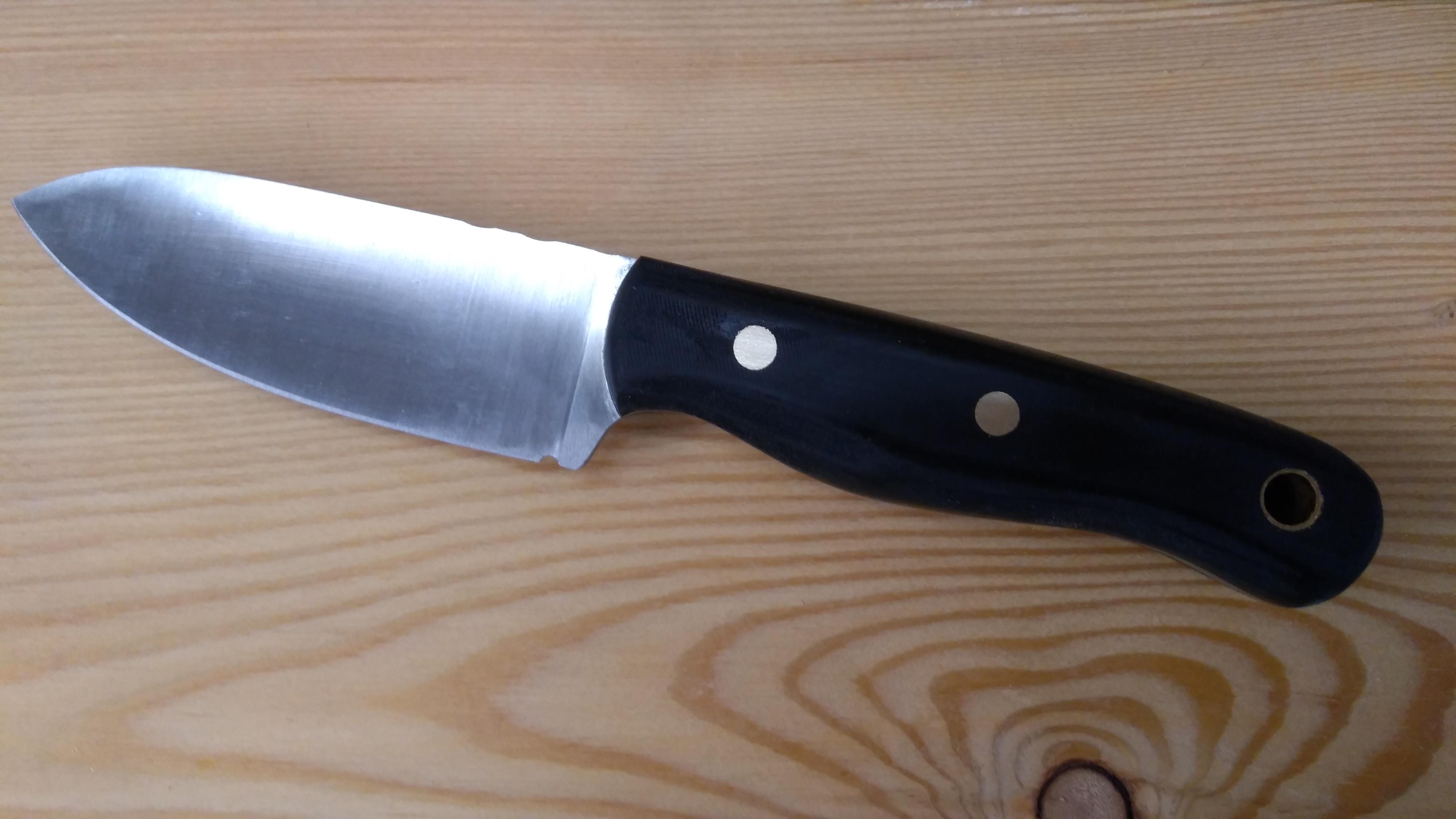 Ball Bearing Knife with homemade Micarta Scales r/knifemaking