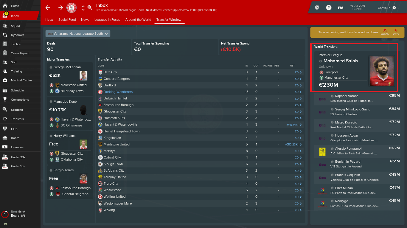 World Record Transfer Fee r/footballmanagergames