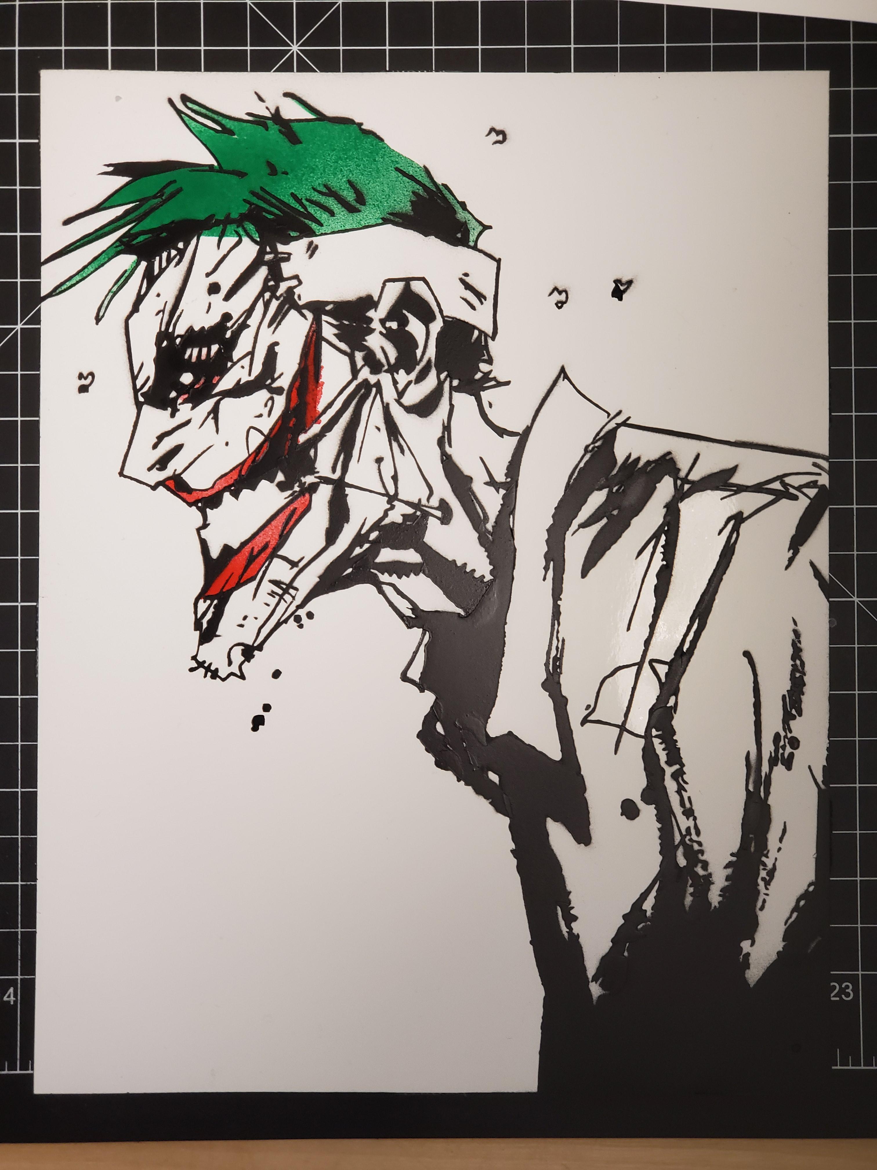 The Joker spray paint stencil 4 layers r/stencils