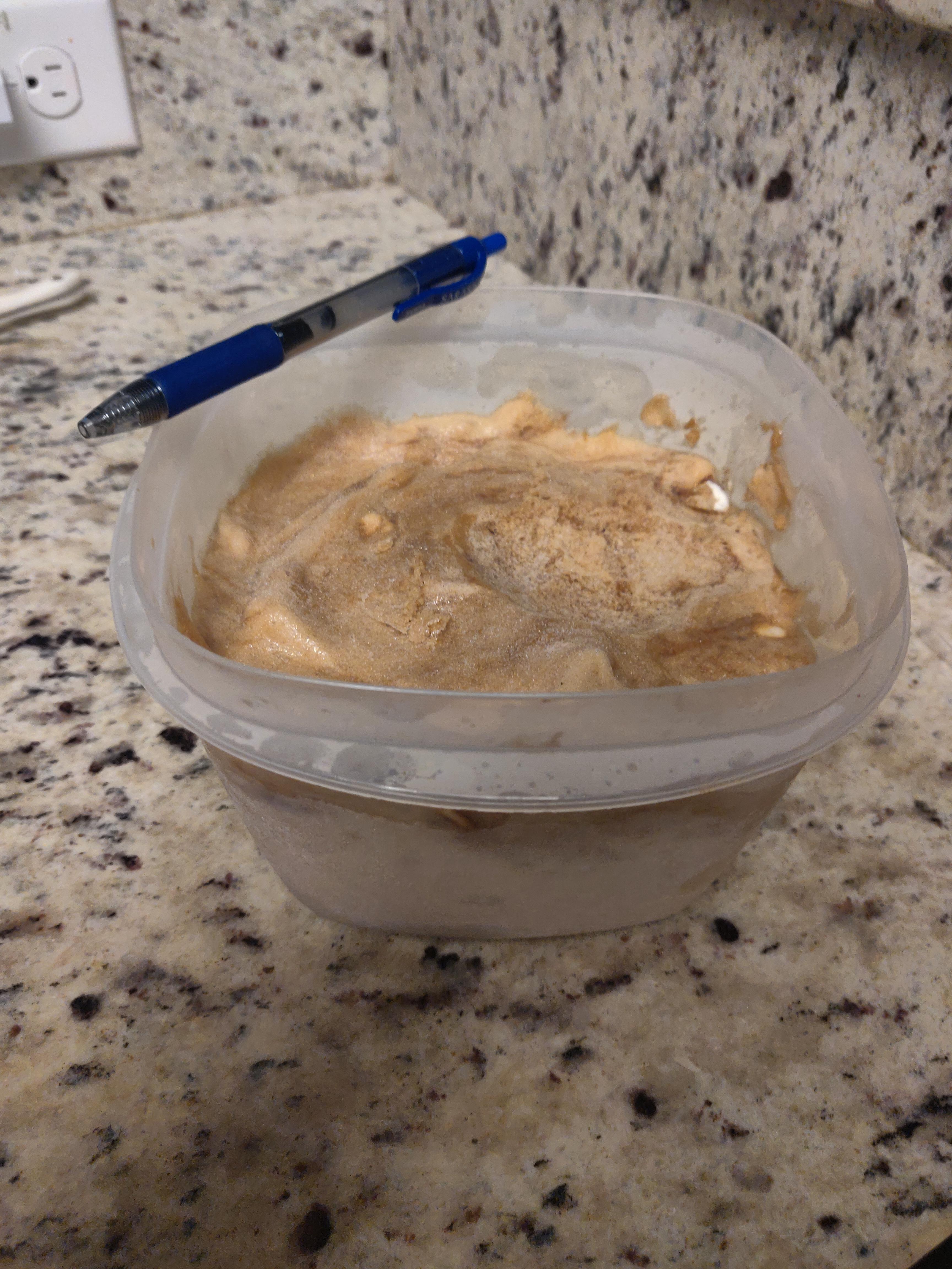 Frozen Protein fluff. About 100 calories for this container r