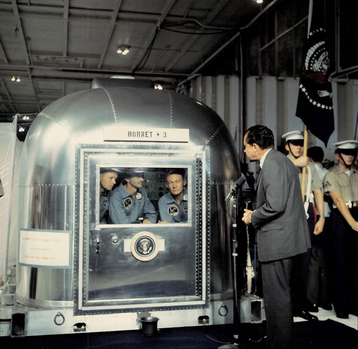 Apollo astronauts were quarantined after their moon trip. r