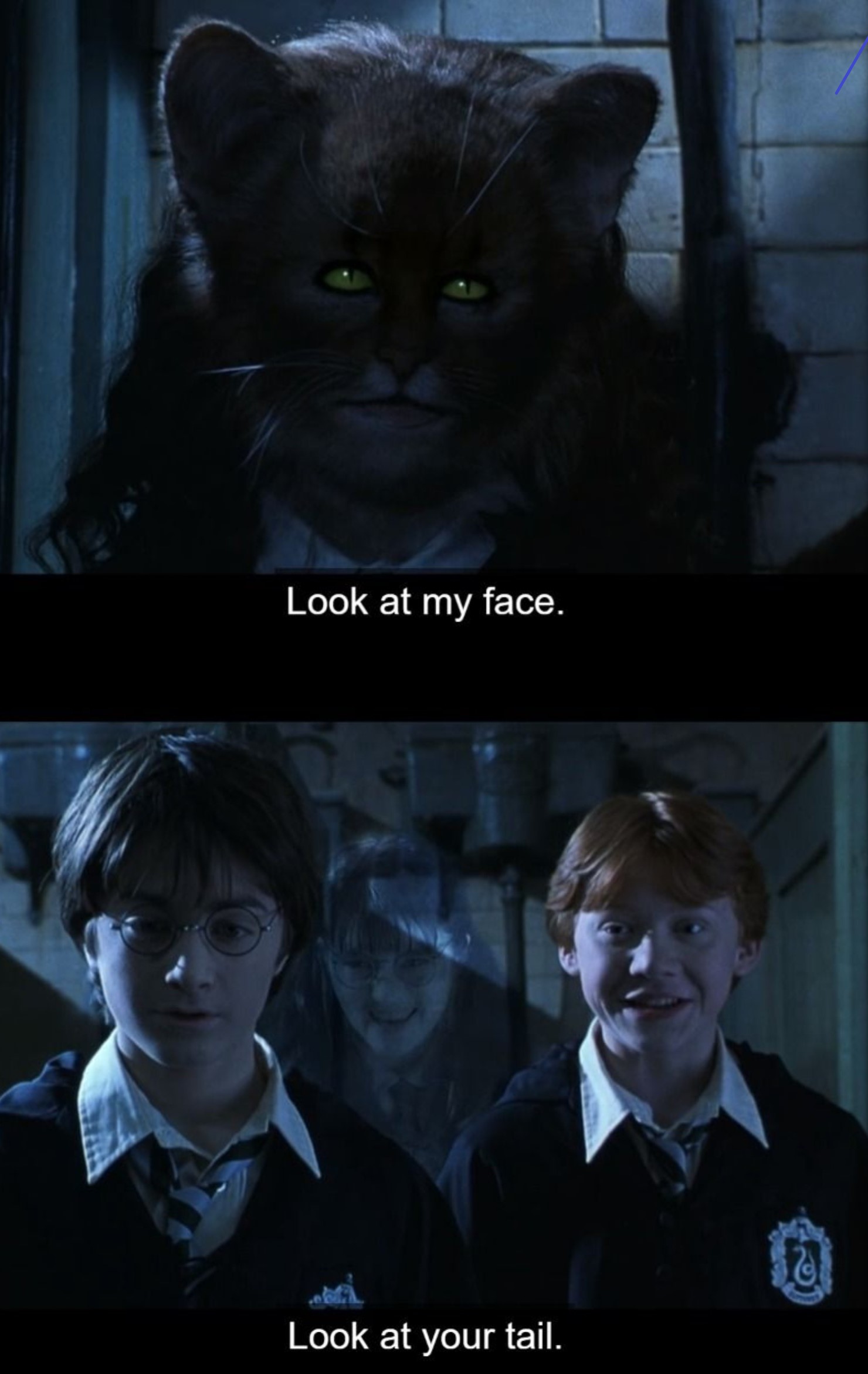 In the second Harry Potter movie, after he finds out