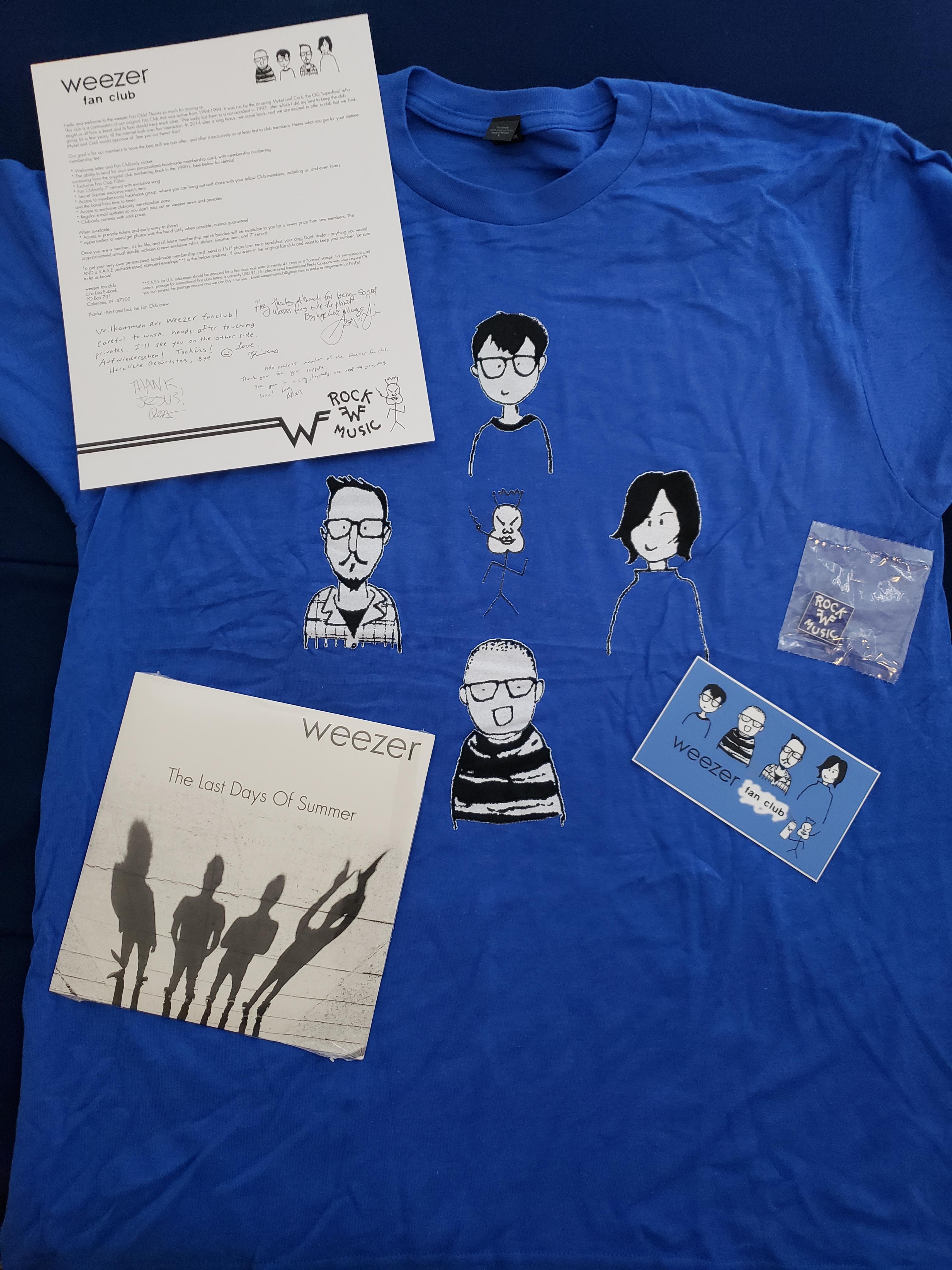 Just got my fan club package in the mail weezer