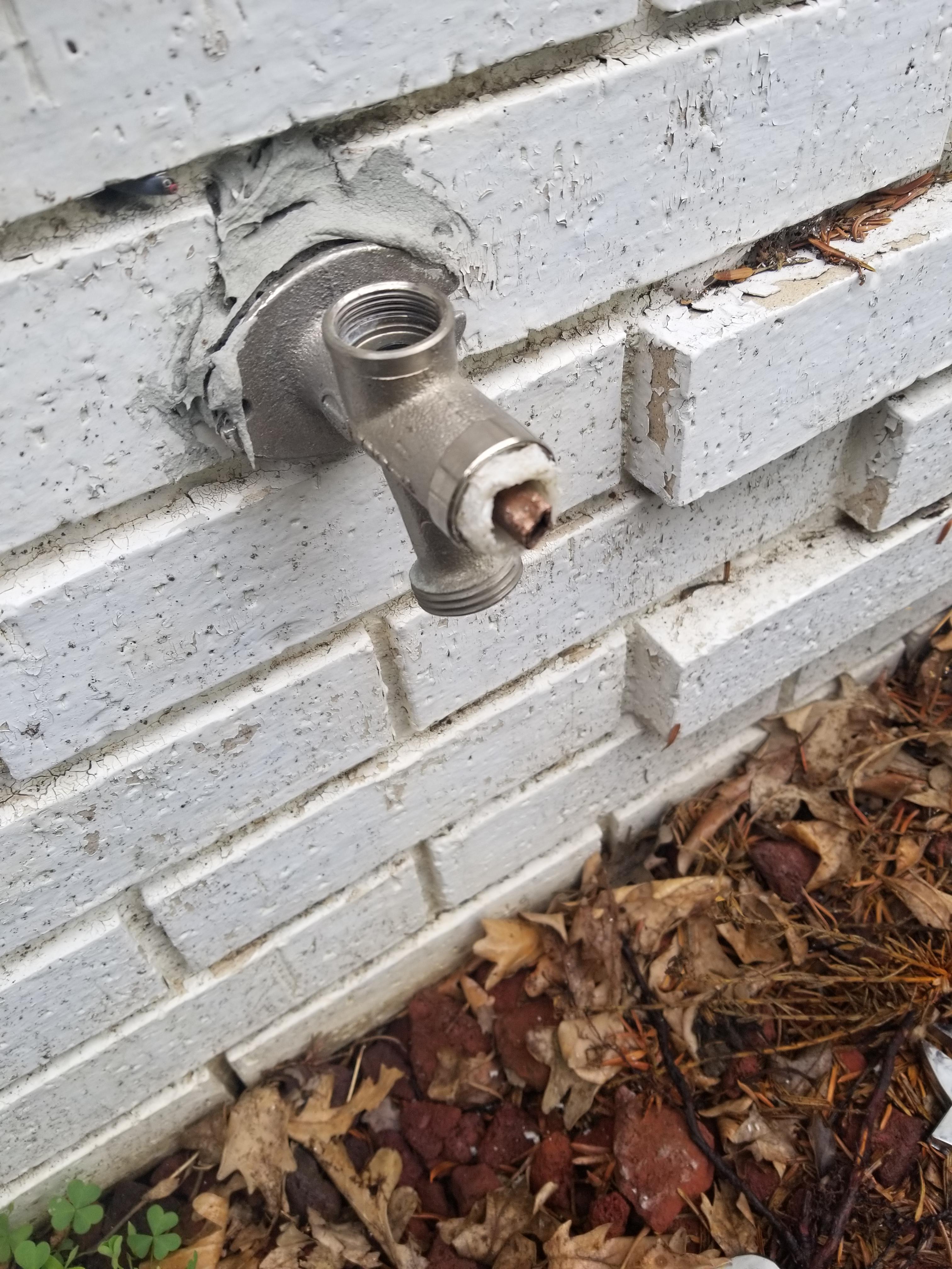 Outdoor antisiphon spigot with stripped/warped plastic nut, whats the