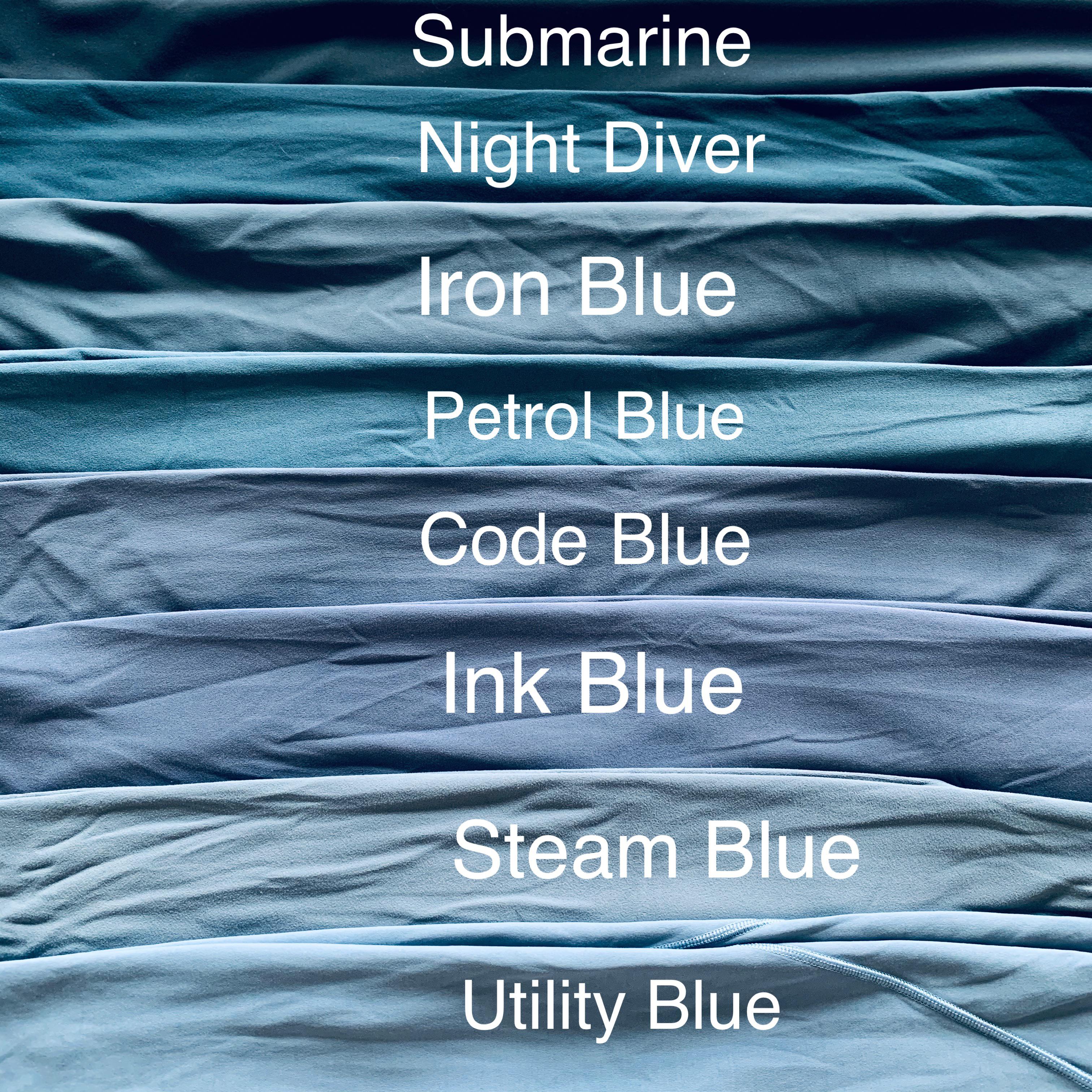 Color comparison ft. Submarine & Iron Blue r/lululemon
