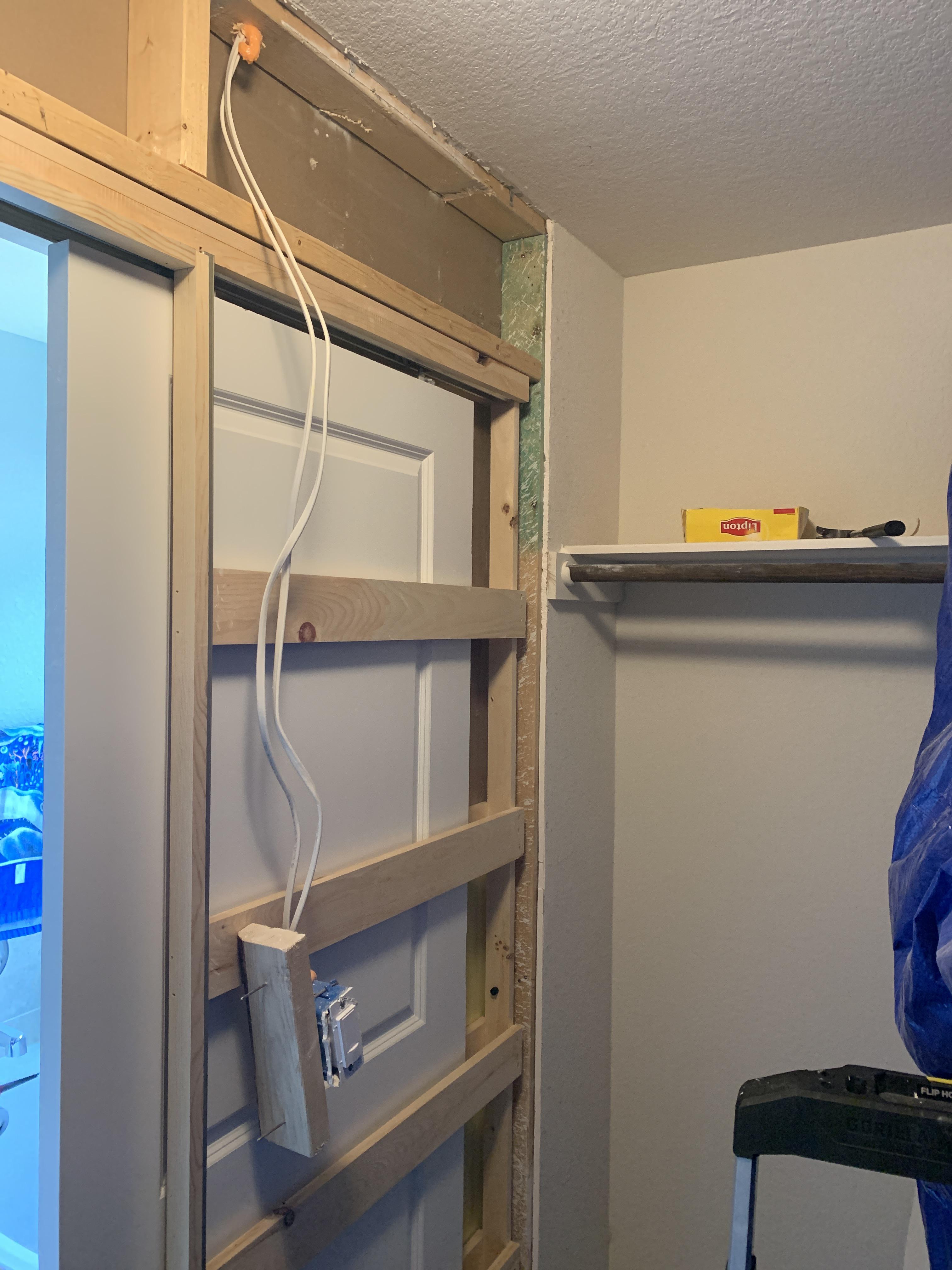 Light switch on pocket door r/electricians