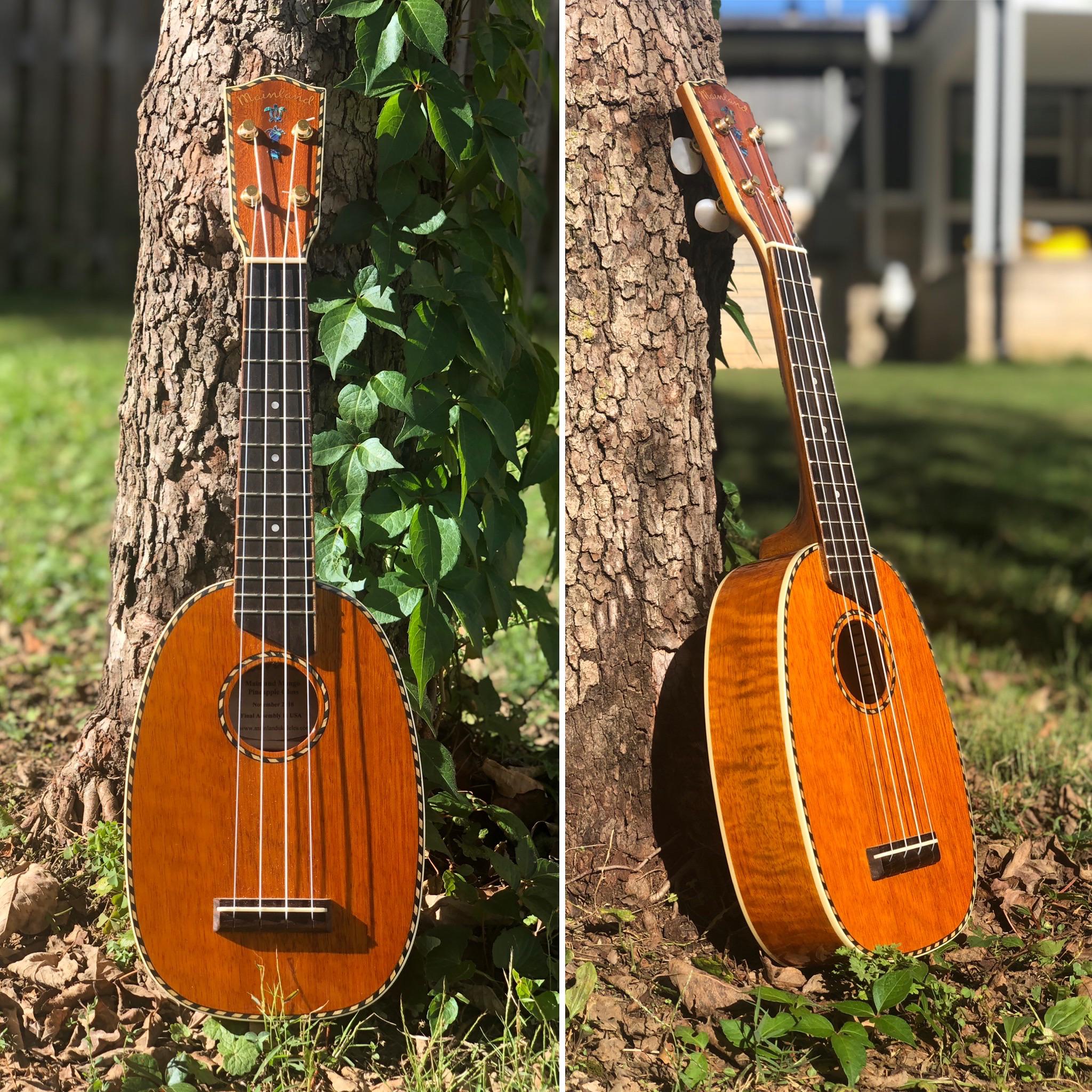 My first ukulele. This Mainland Mango Pineapple uke is really a lovely