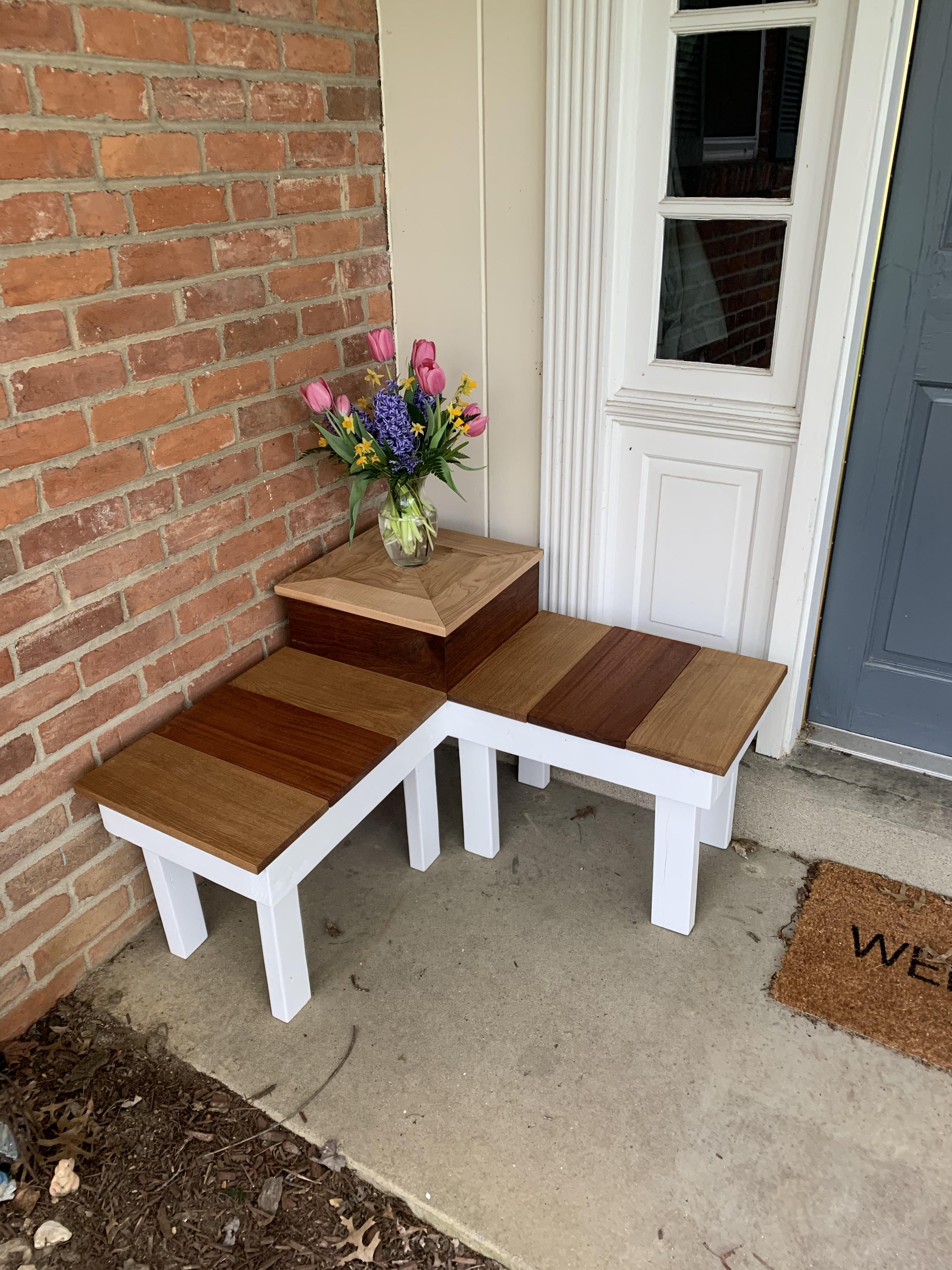 Corner bench for the front porch r/woodworking