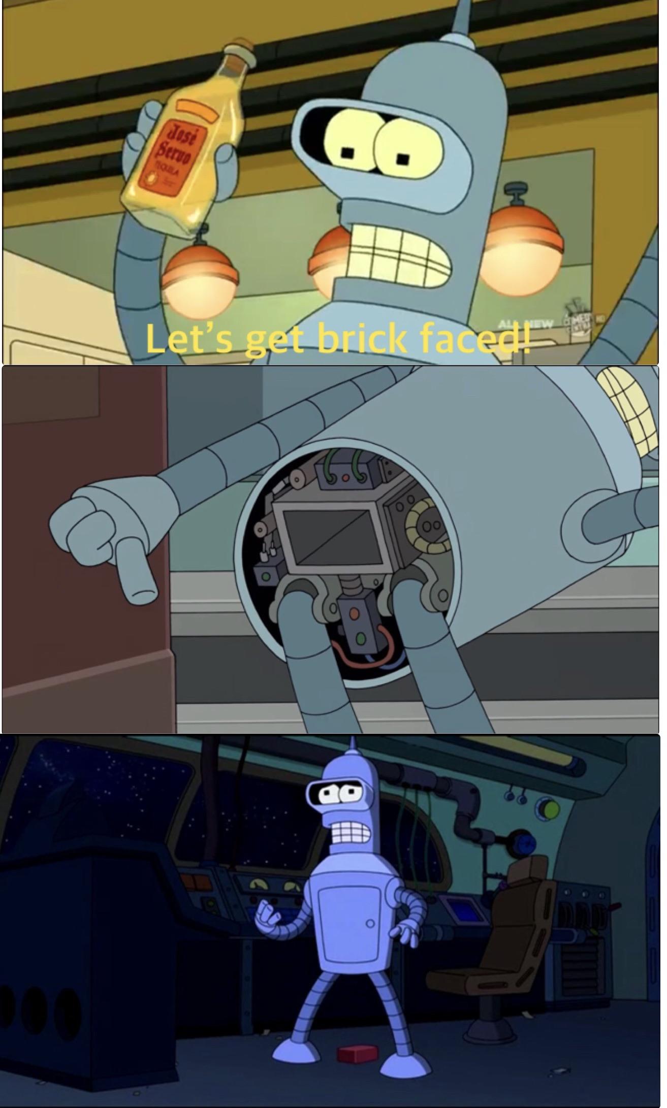 Mildly interesting little continuity detail When Bender wants to get