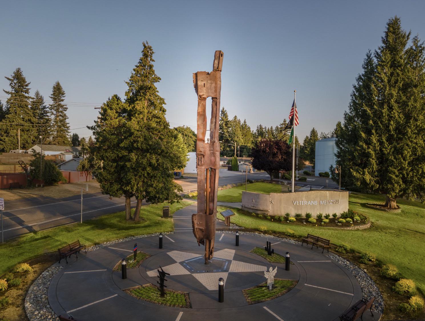 9/11 Memorial in Milton, WA. It’s made from steel beams recovered from