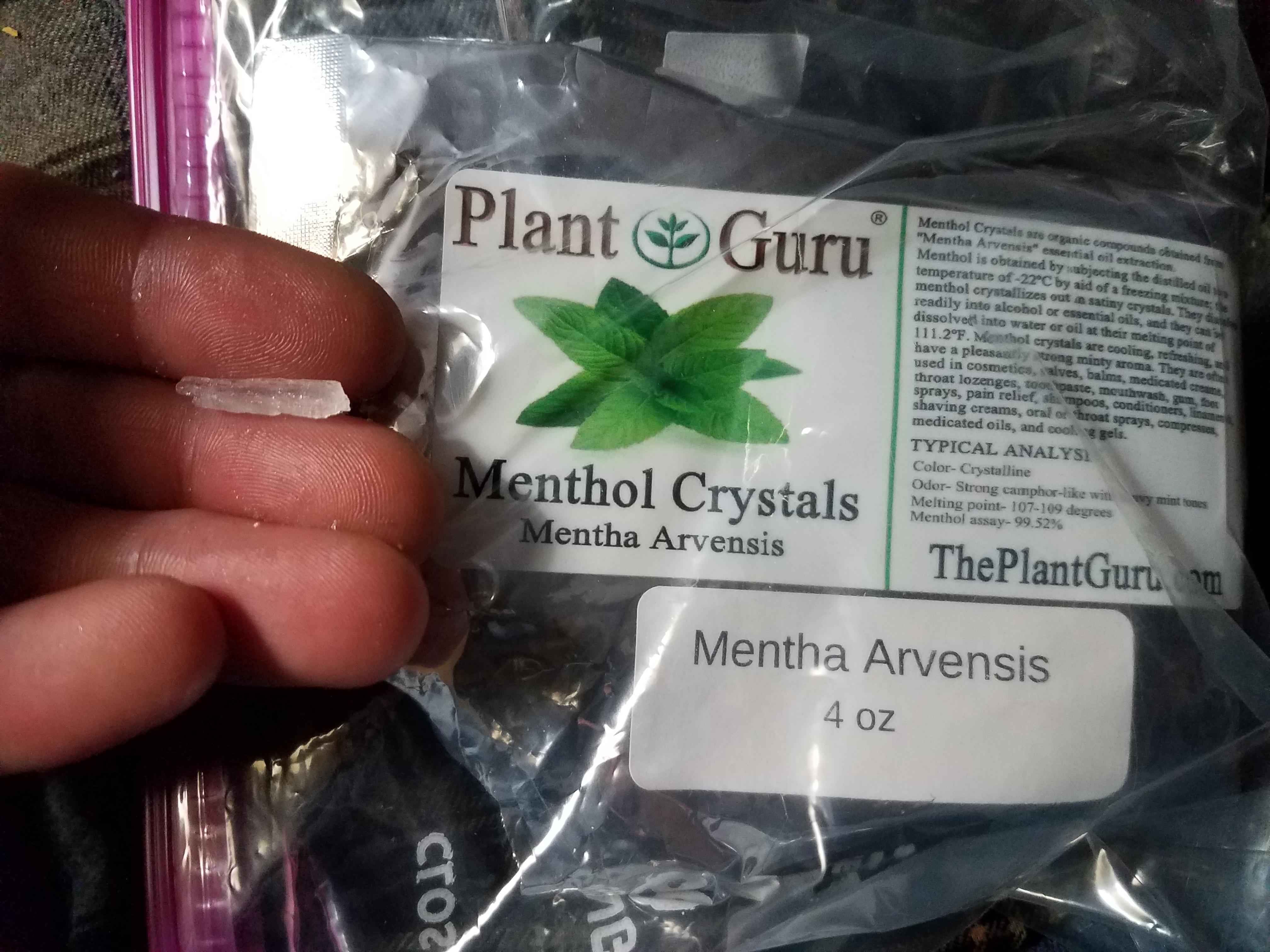 How to make menthol crystals from mint