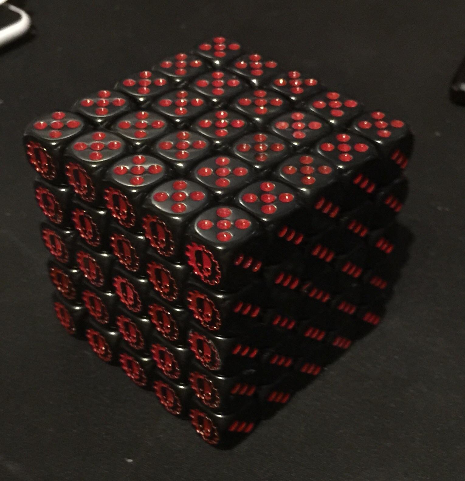 125 admech dice arranged neatly r/Warhammer