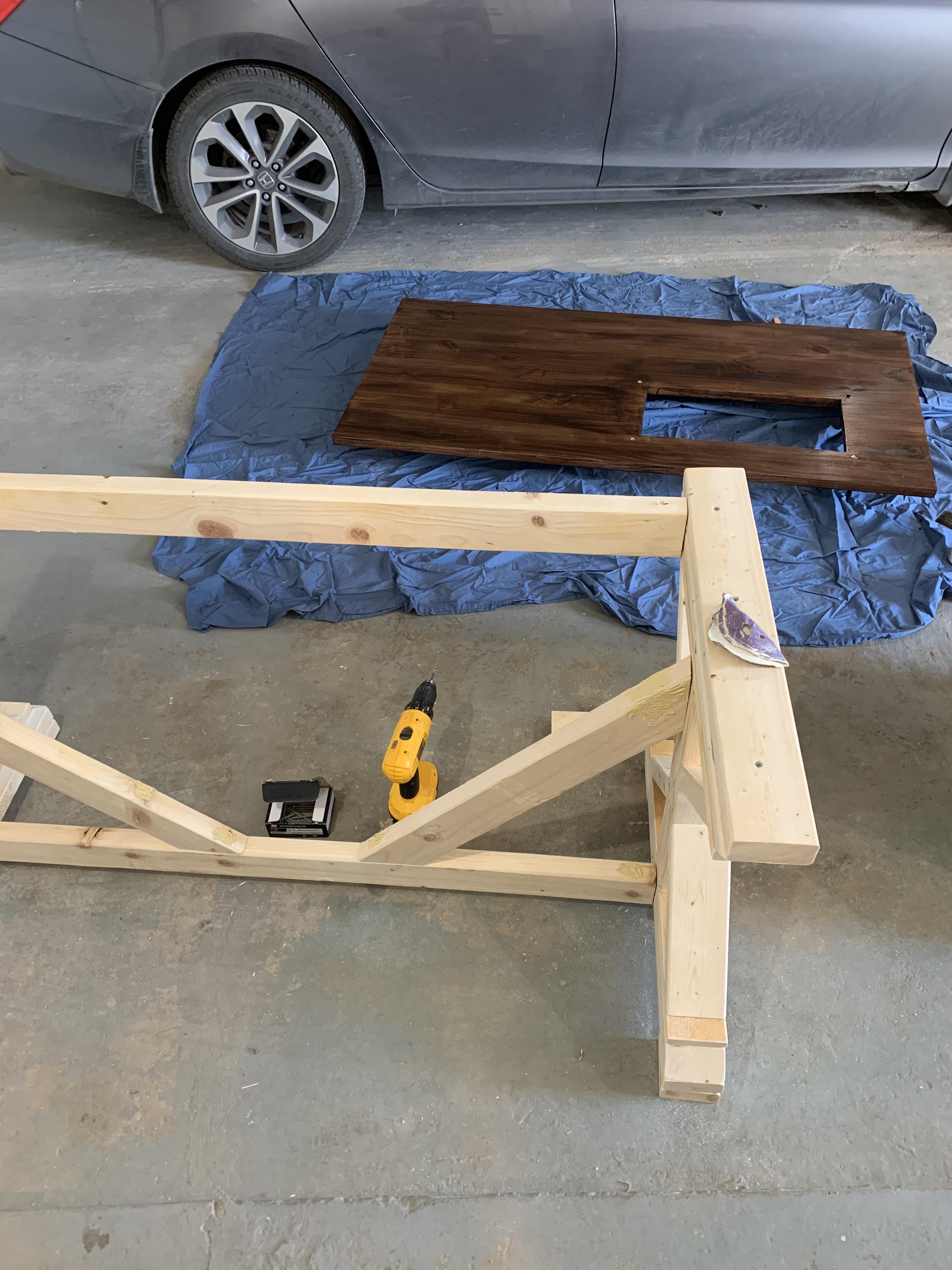 Working on an adjustable sewing table! r/quilting