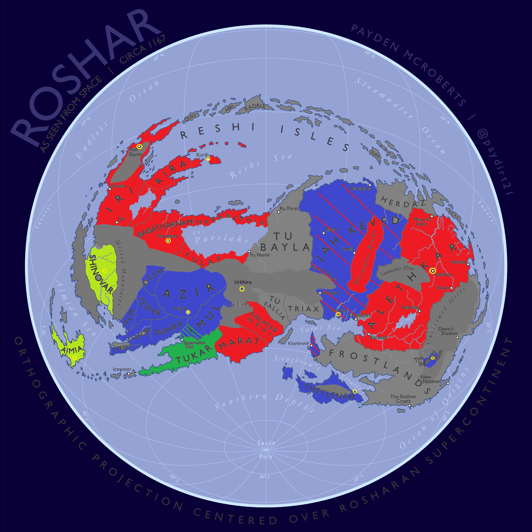 Roshar Map High Resolution Roshar Map Color 2018