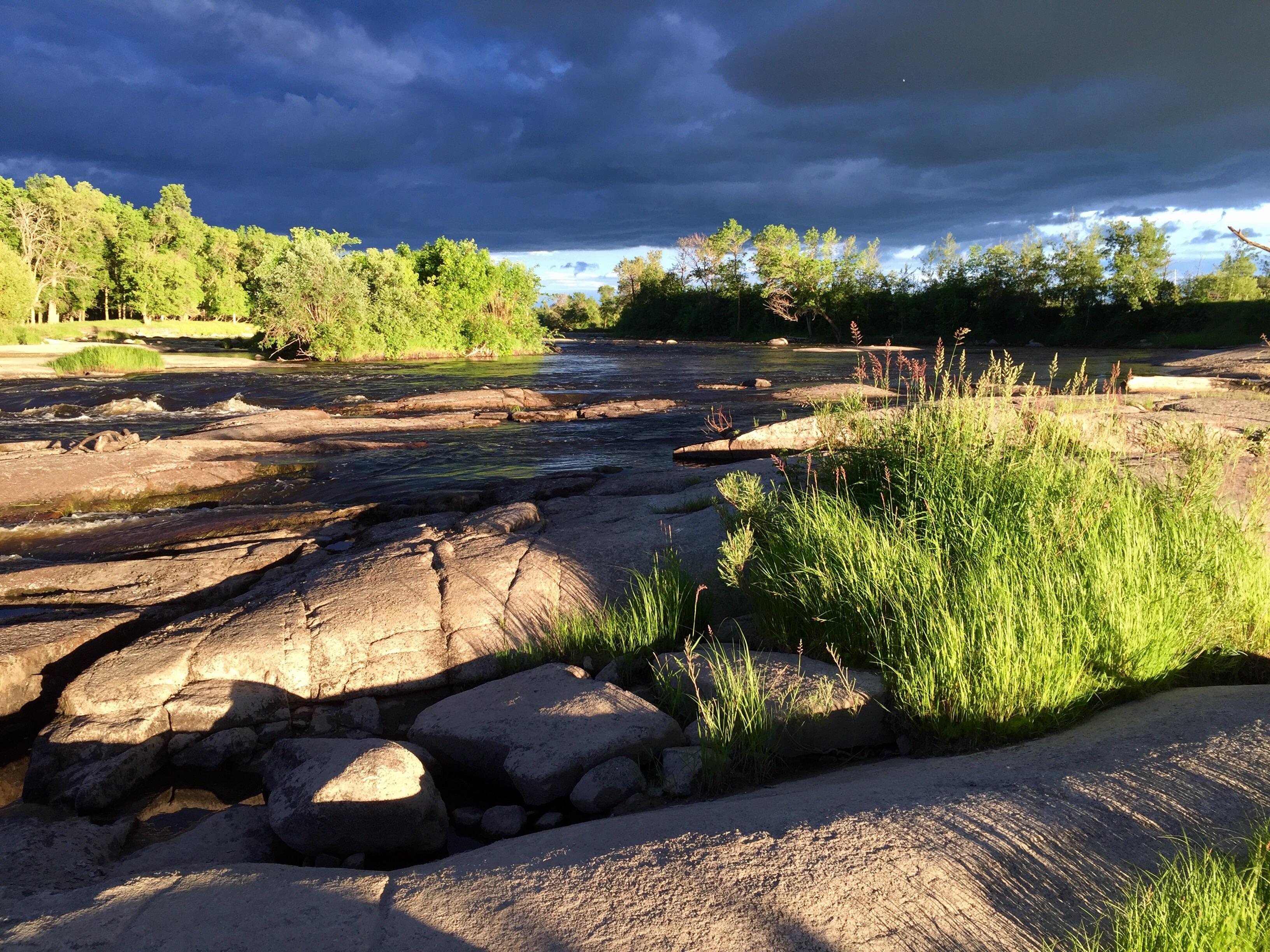 Upstream from Cooks Falls on the Whitemouth River in Whitemouth
