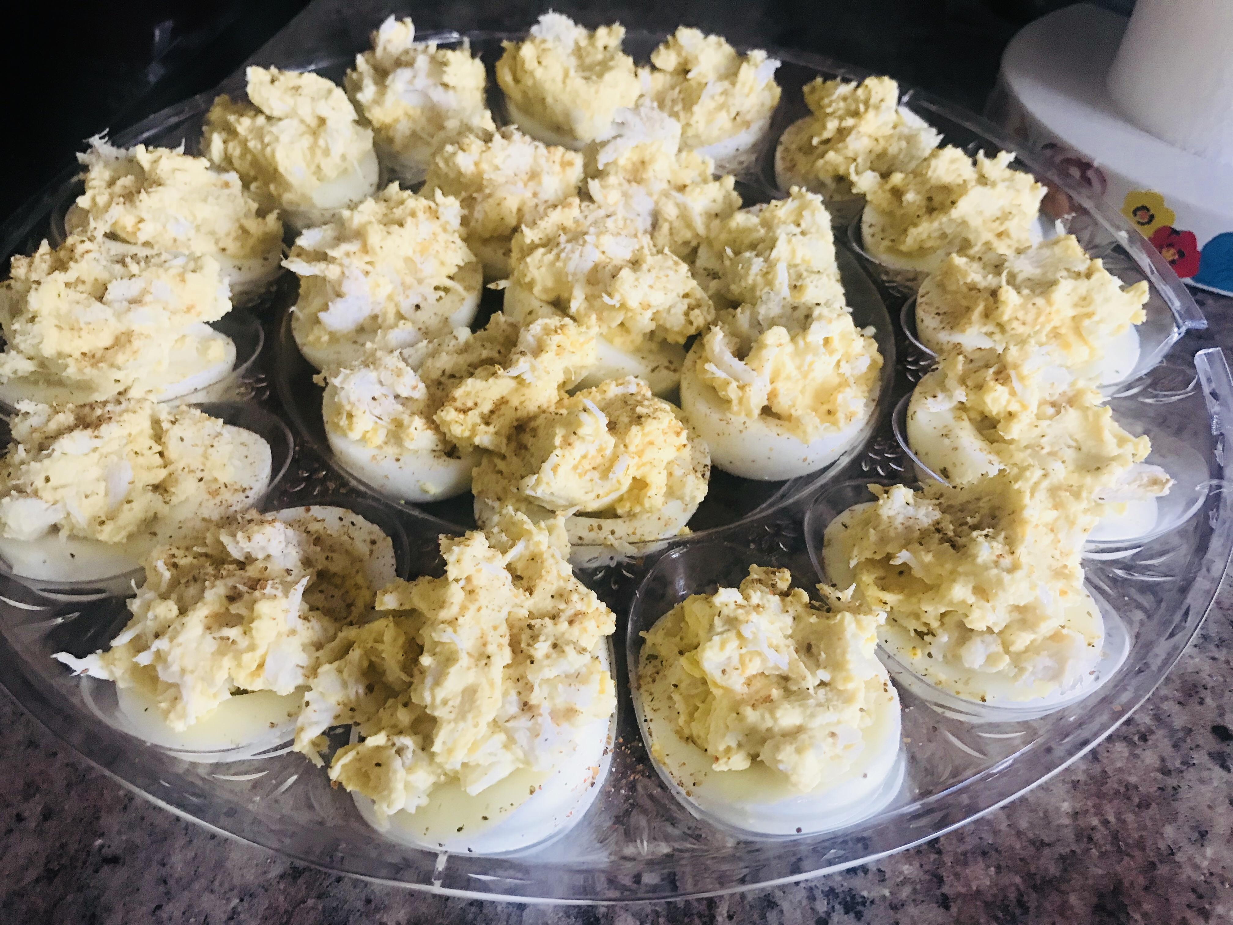 Zero carb crab deviled eggs! r/ketorecipes