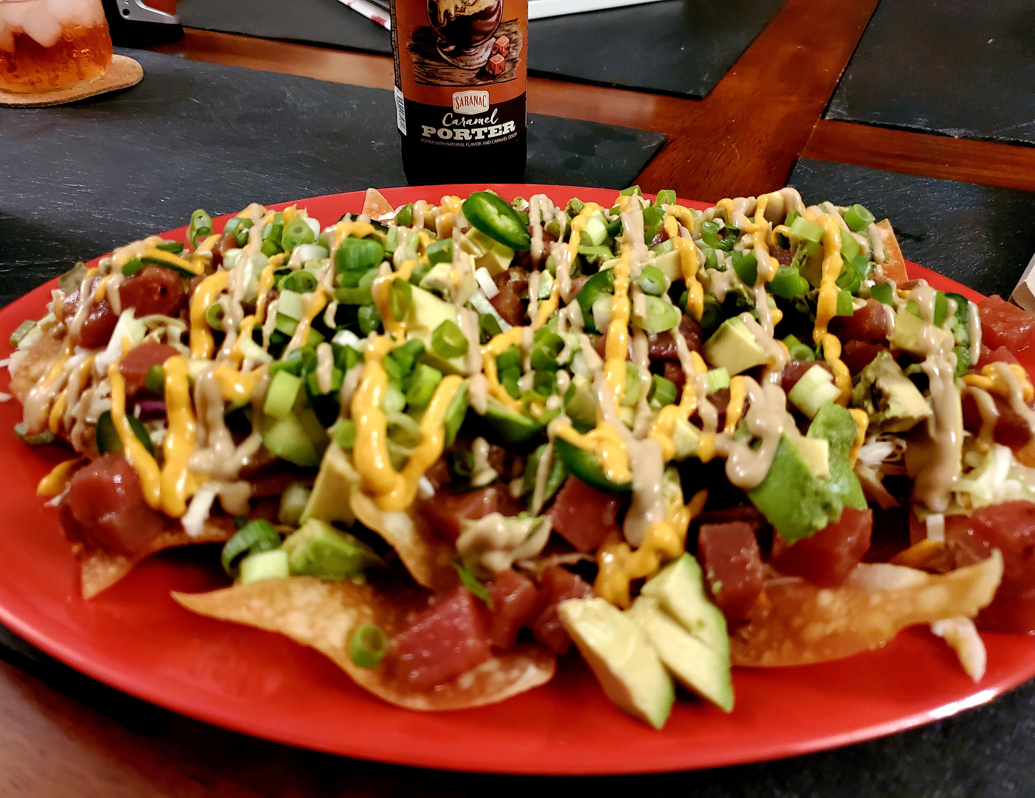 [Homemade]Ahi Tuna Nachos make my heart happy r/food