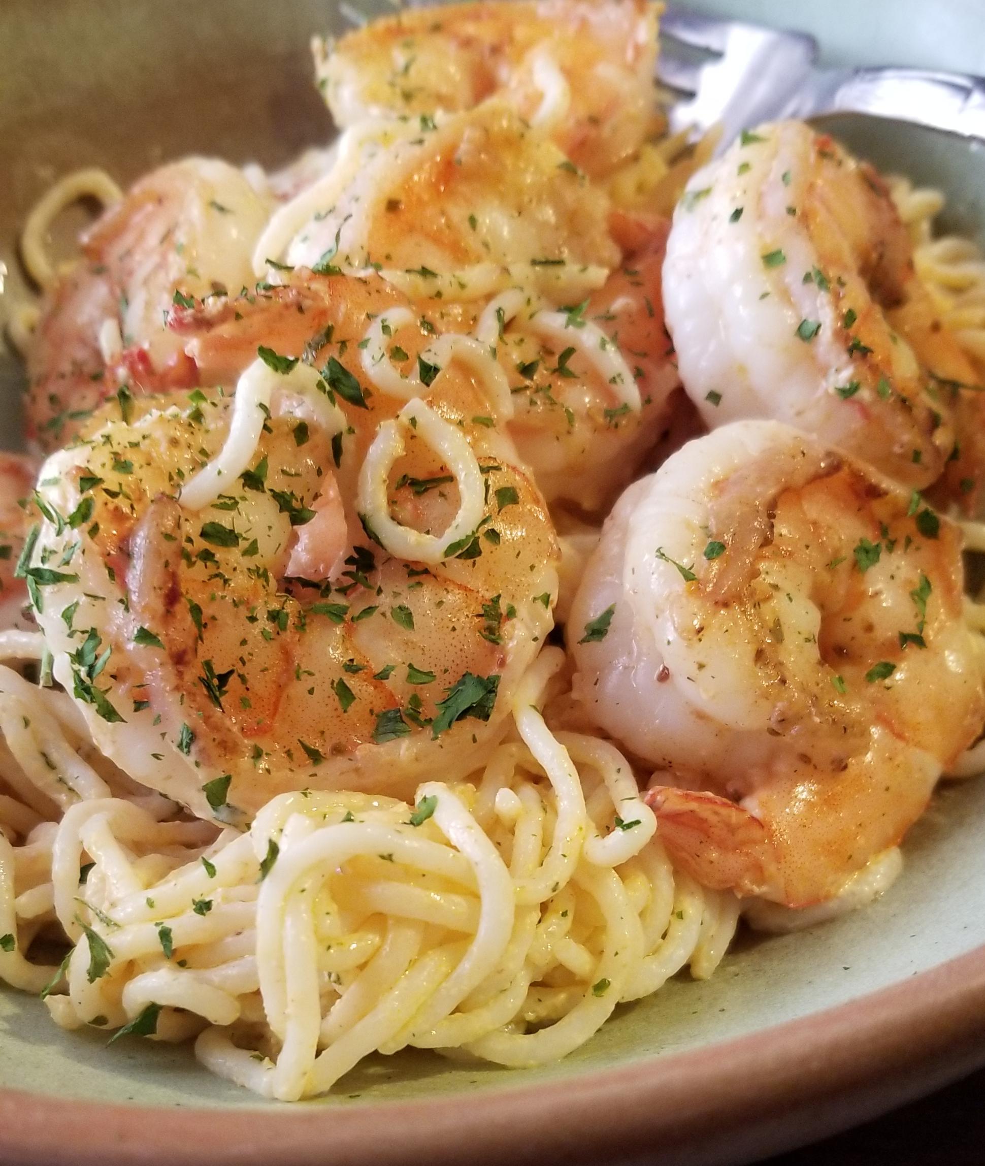 Shrimp and cheese pasta r/ketorecipes