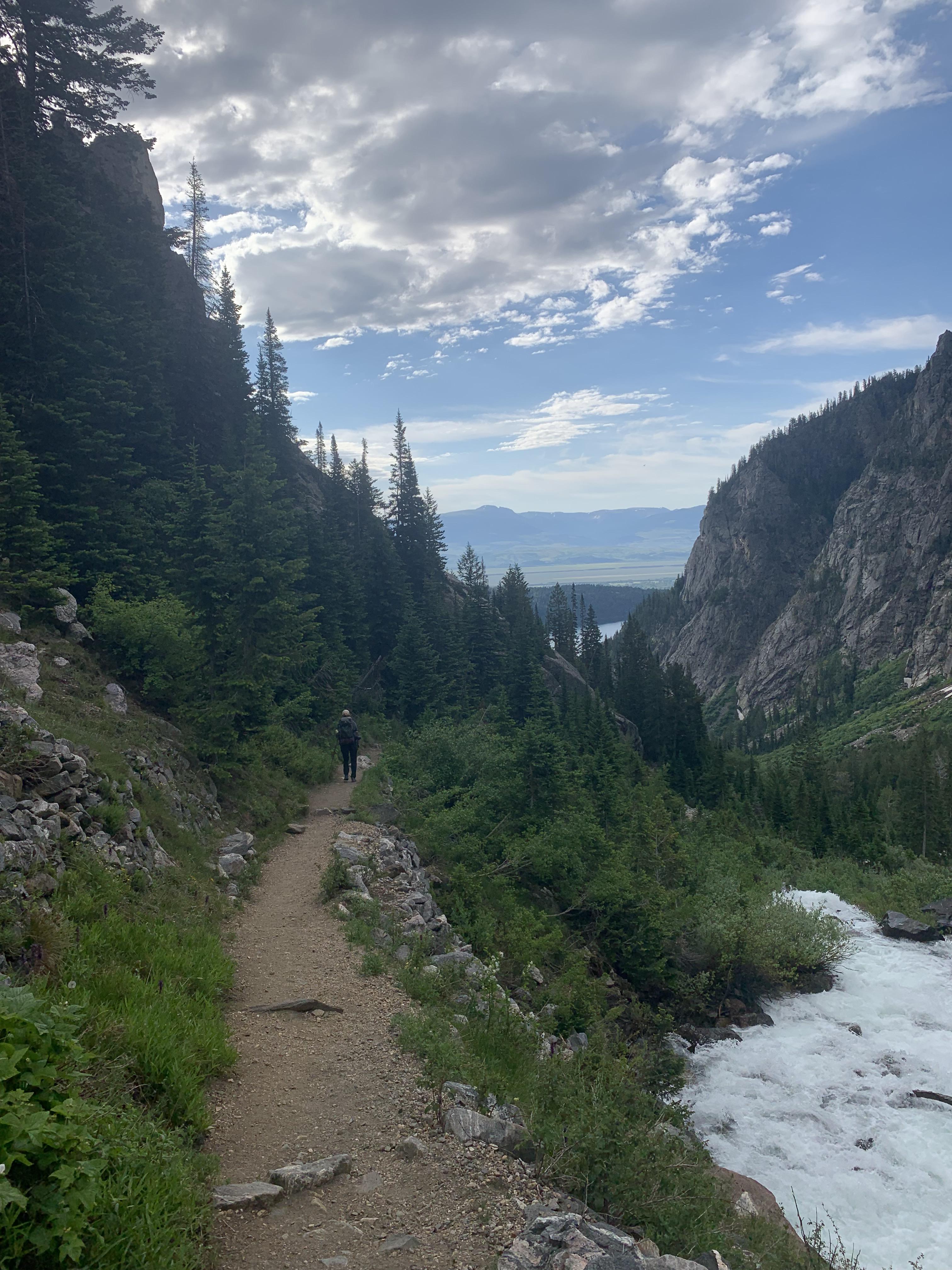 Death Canyon Trail looking to Phelps Lake. Grand Teton NP. 3 nighter