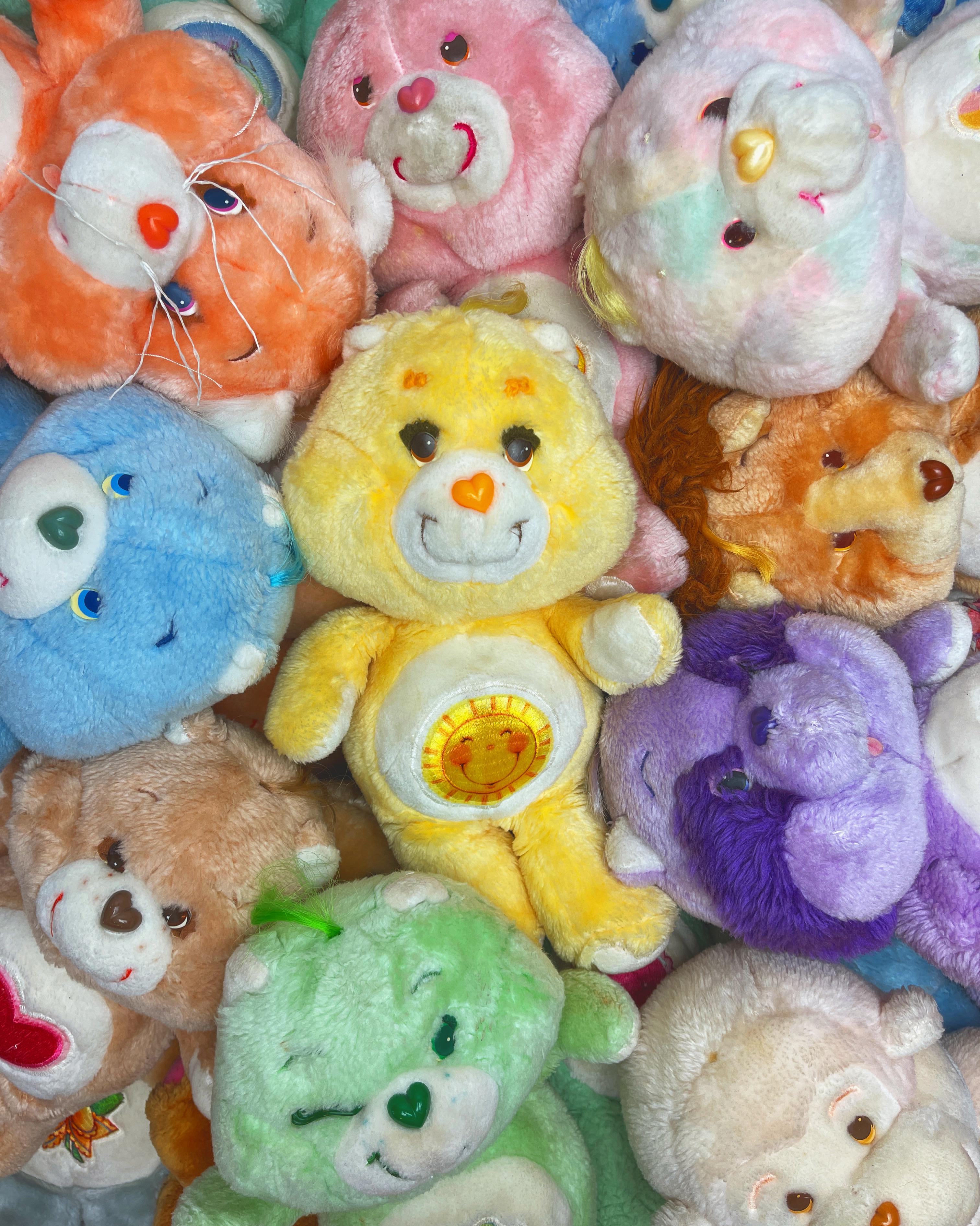 A pile of vintage Care Bears r/Carebears